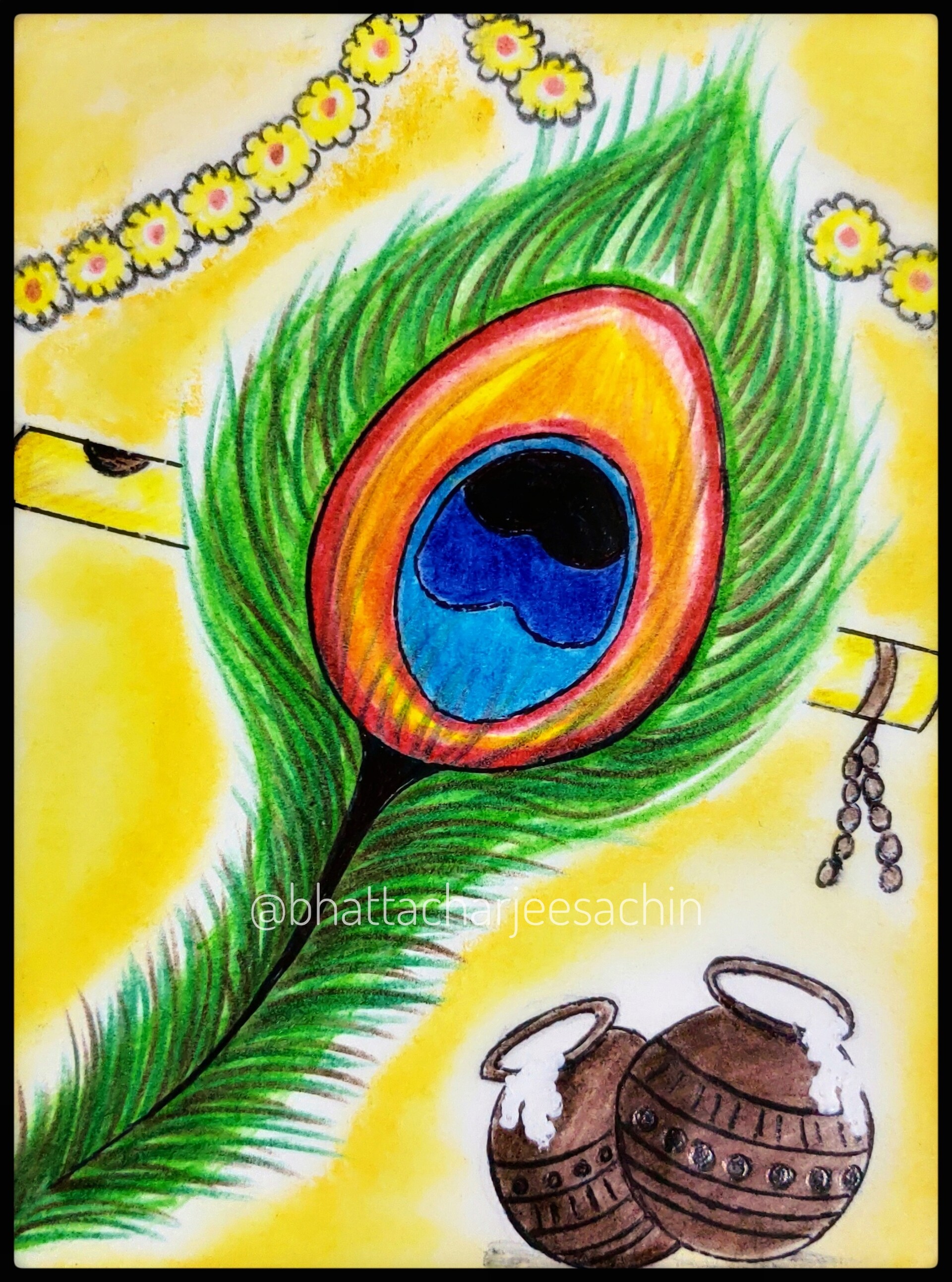 ArtStation Krishna Janmashtami Painting.