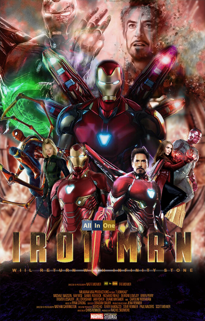 ArtStation - Iron Man will return with infinity stones (Movie Poster)