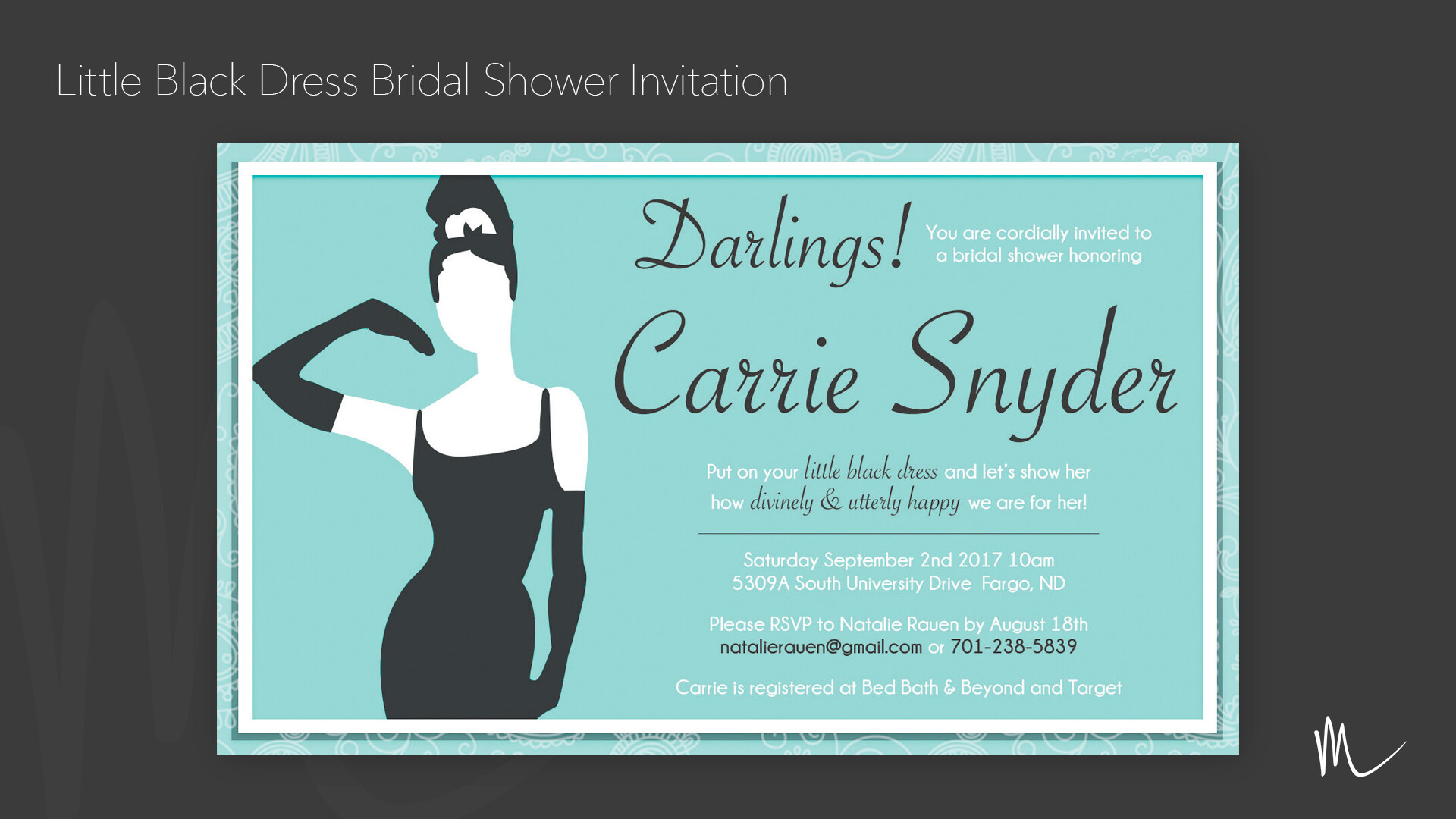 Little black top dress bridal shower