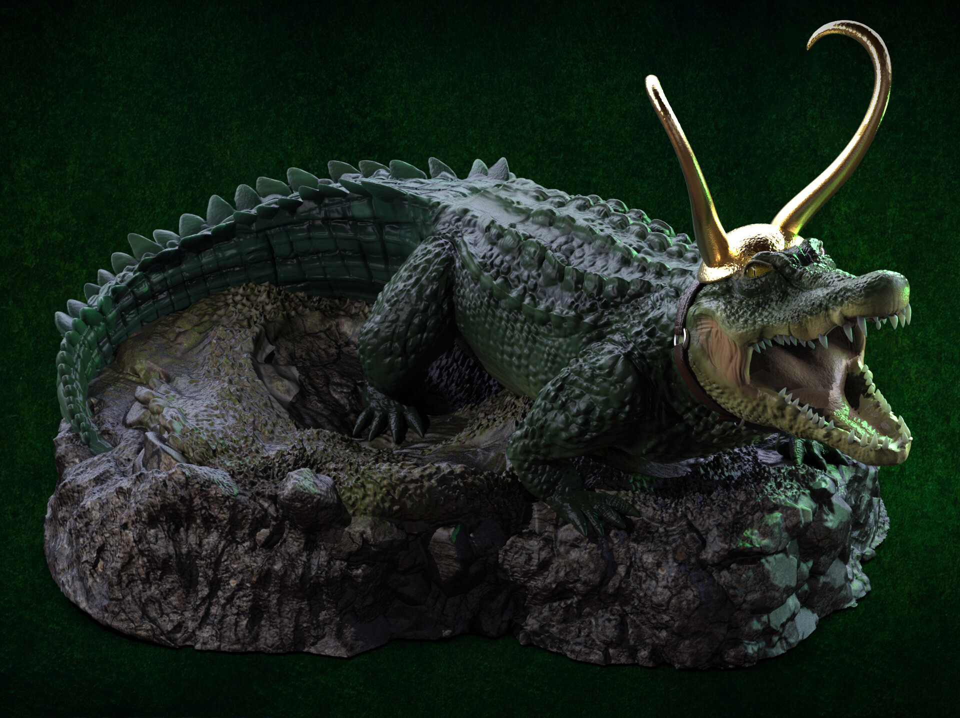 alligator loki figurine
