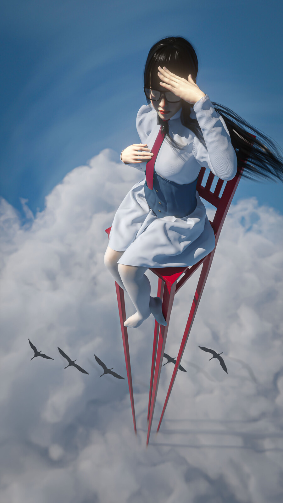 WHIMSICAL I – Girl on the high chair