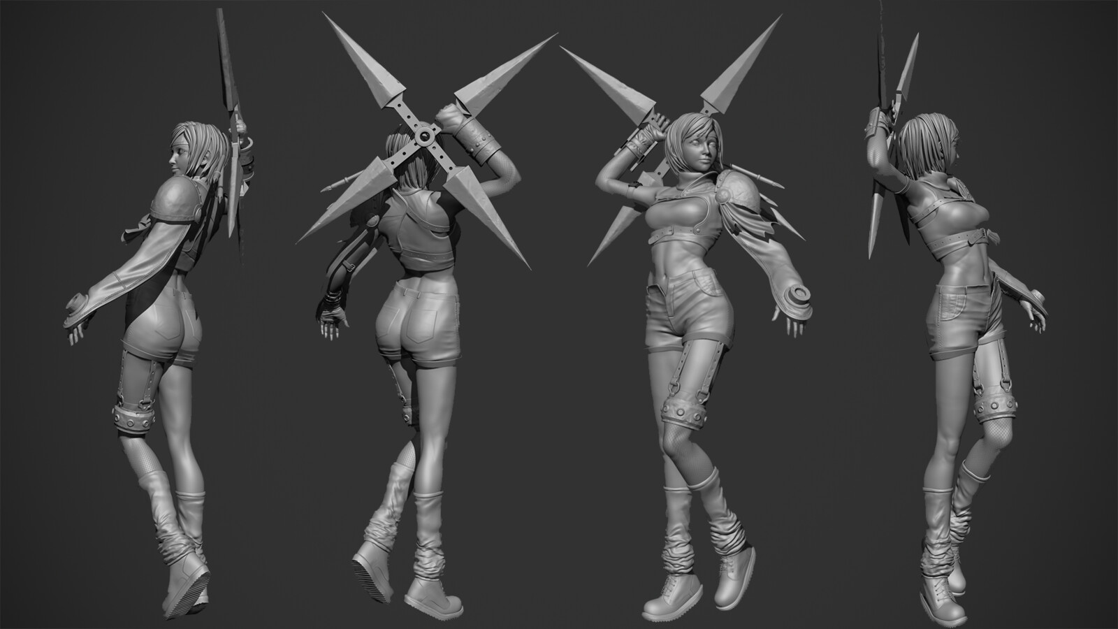 Zbrush High-Poly Turntable BPR Render