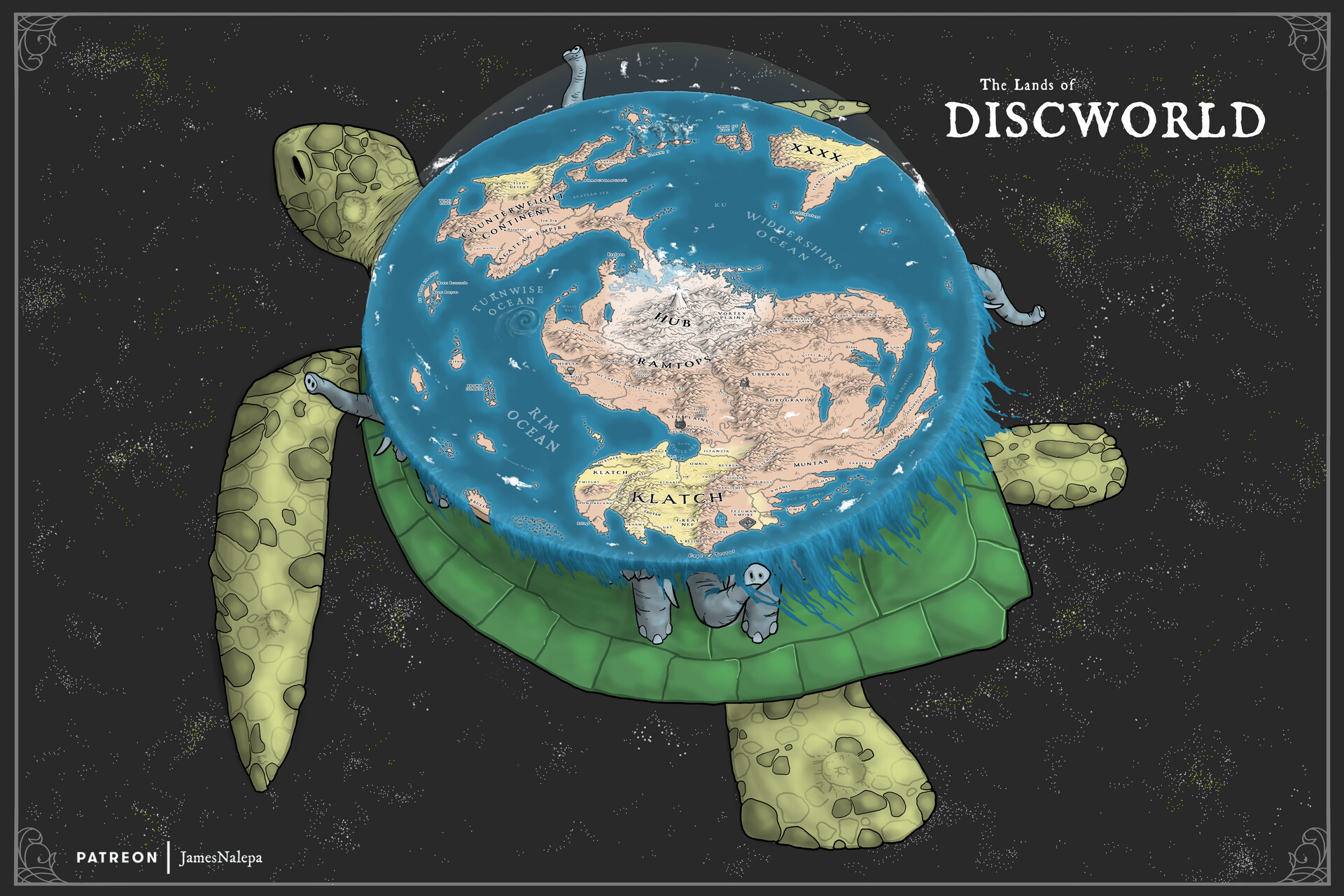ArtStation Discworld Map