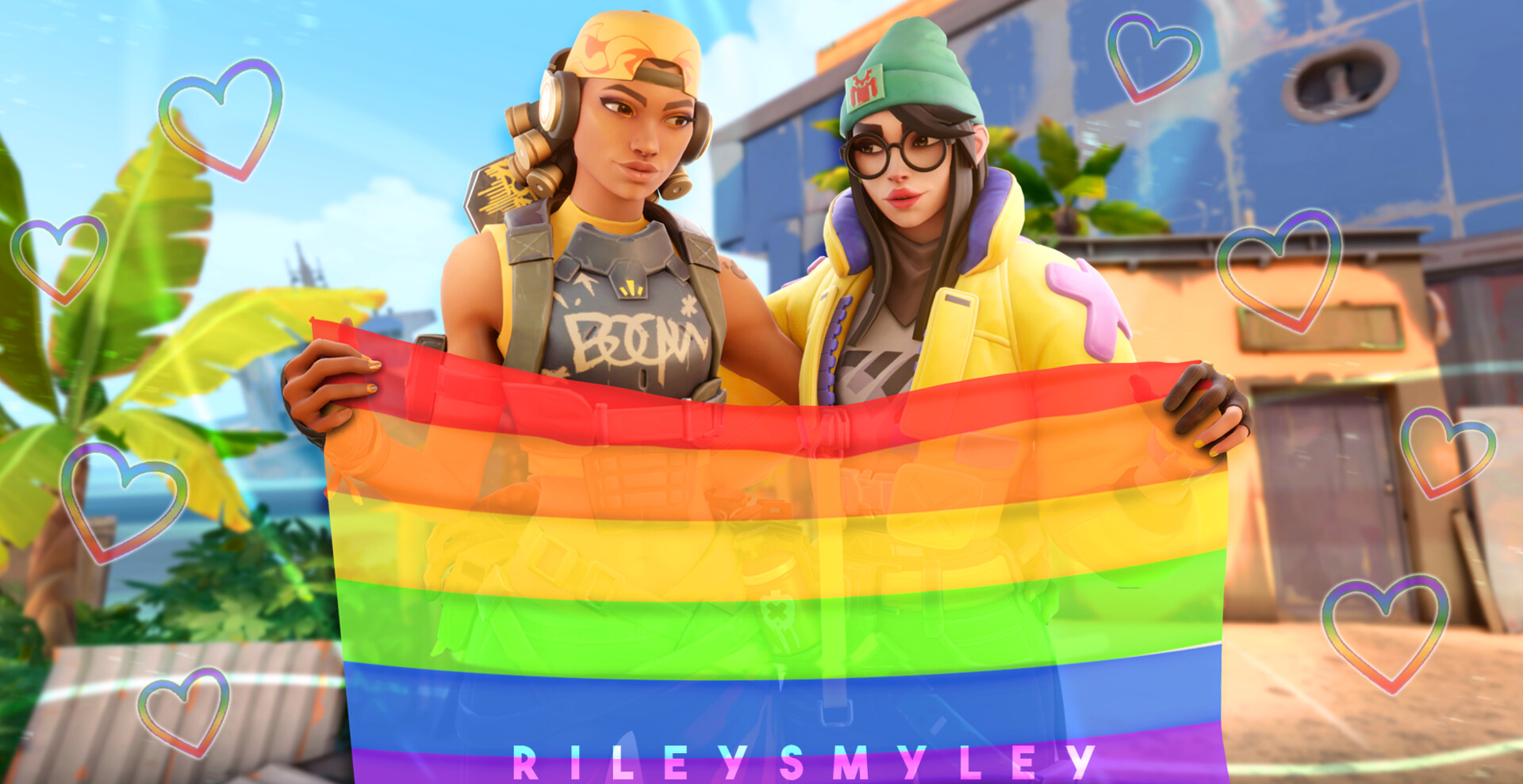 ArtStation pride month killjoy and raze from valorant