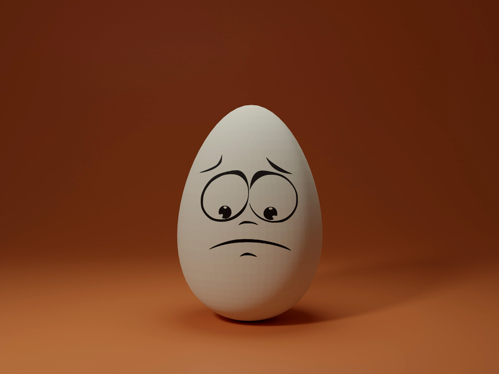 cute and sad egg