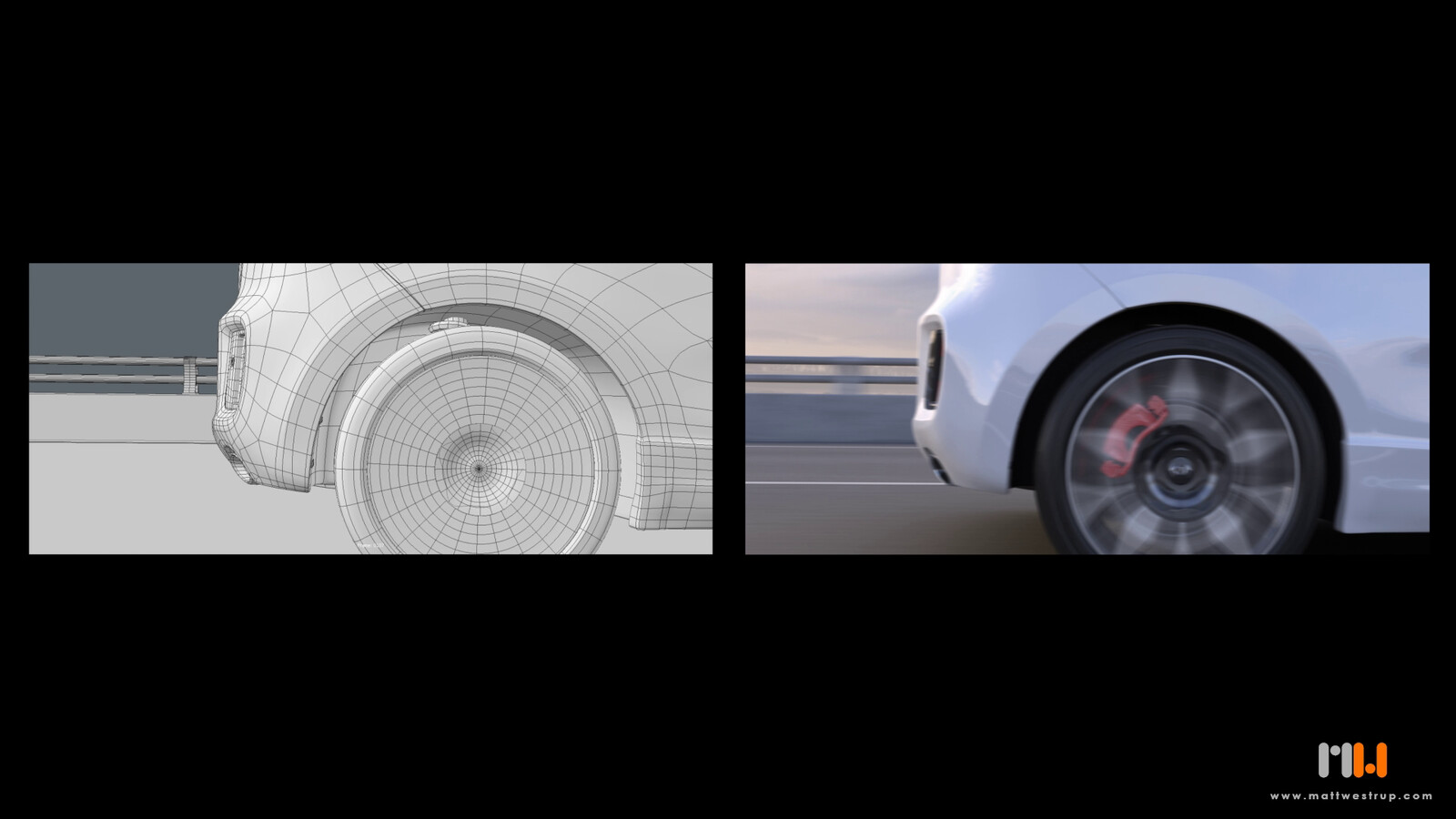 Role: Director, Modelling , Texturing, Lighting, Animation, Compositing.
(Car is client's CAD model with modified geometry)
HDRI courtesy of Stu Rowbottom