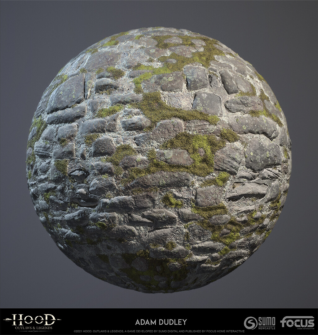 Old stone wall - Photoshop for stone pattern, Substance Designer for everything else