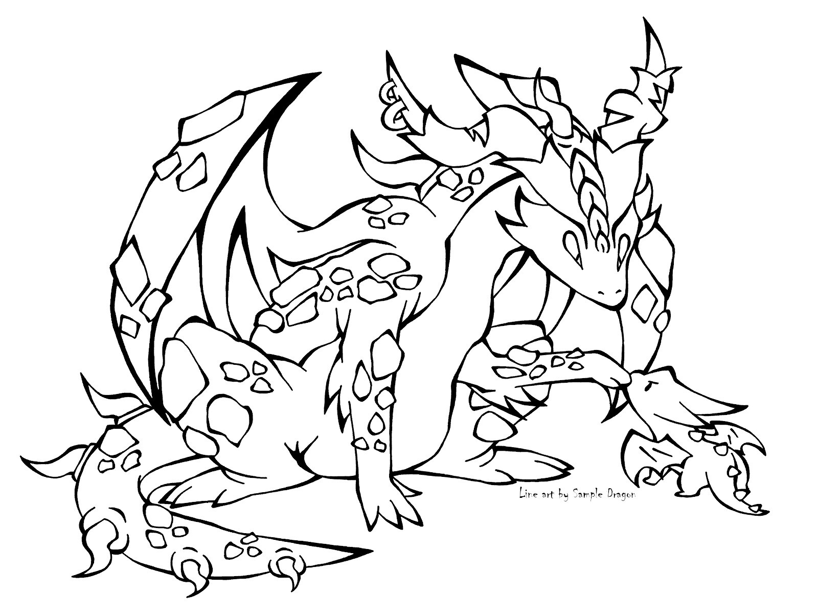 Ice Dragon Coloring Pages - Sample The Dragon Msyssmalldragonbitebigdragonfinishbw