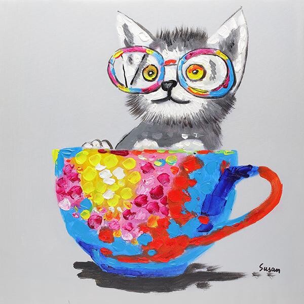 Cat in a teacup on sale