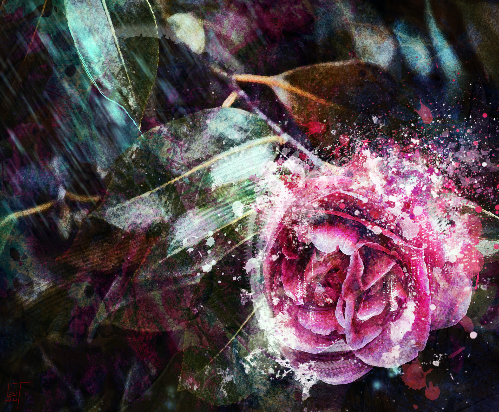 ArtStation - Painting of Rose