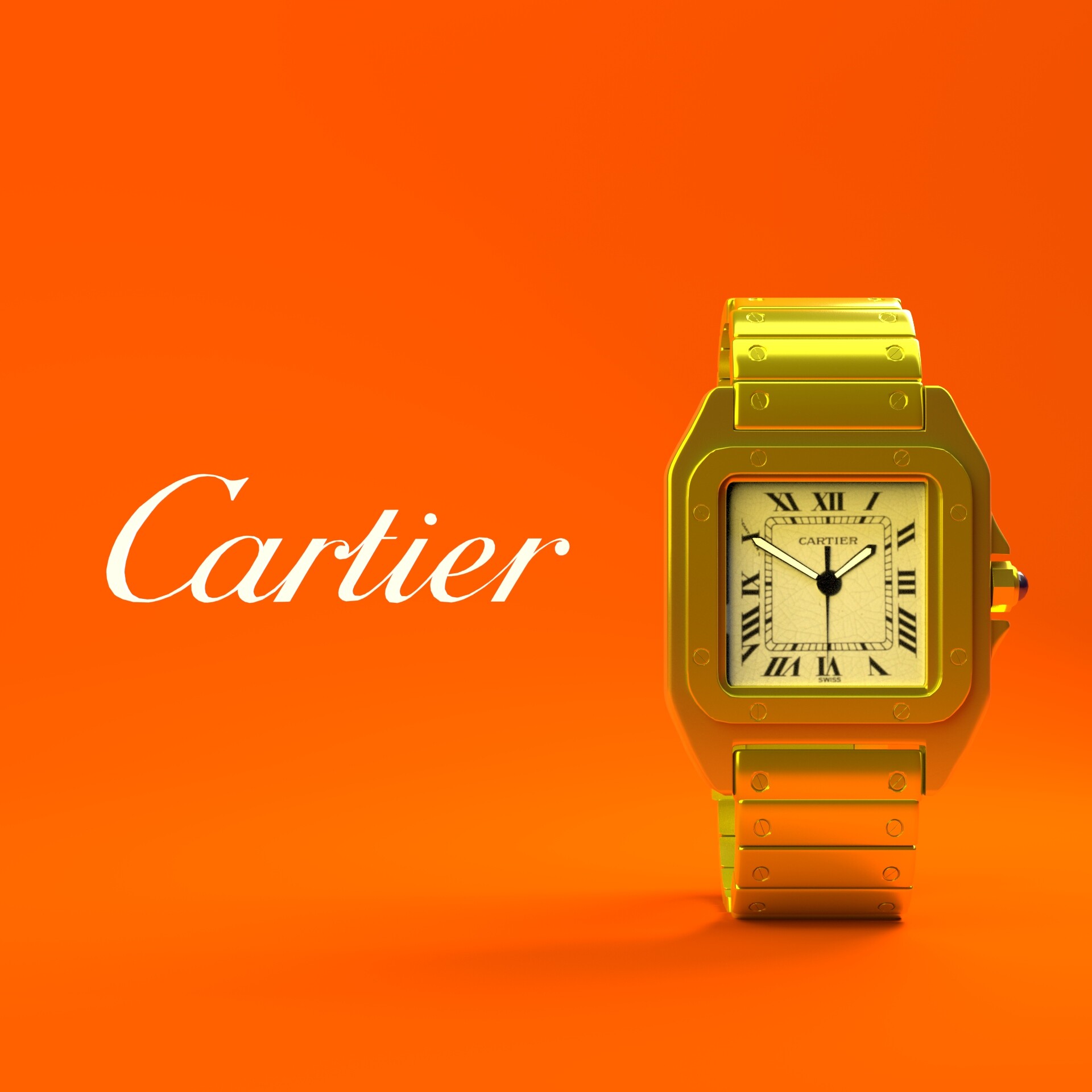 Costantino - The Cartier Santos Dupont in 24k gold (or something like that)