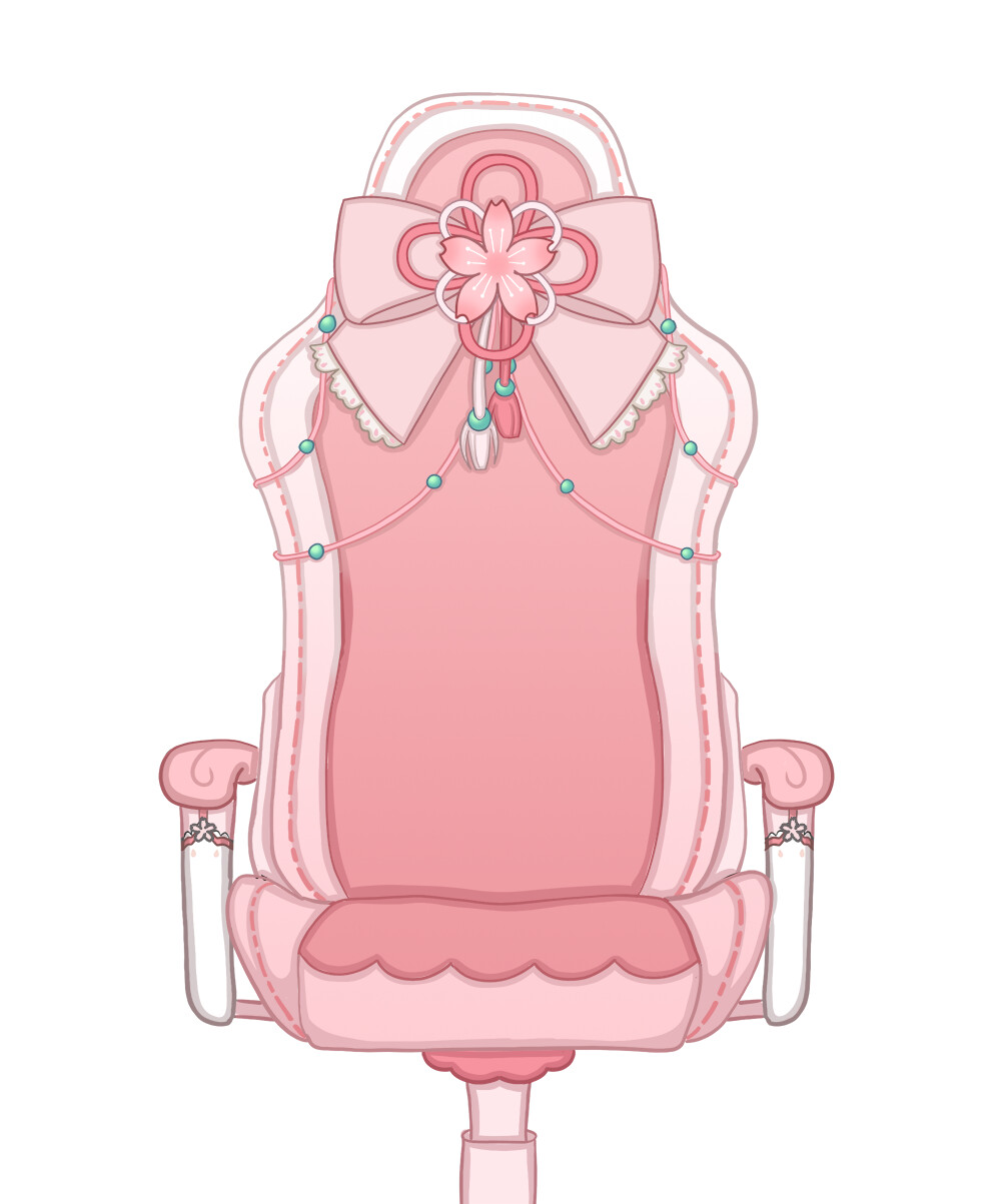 Vtuber Accessory Cute Gaming Chair Vtuber Streamer Asset Pink Cute