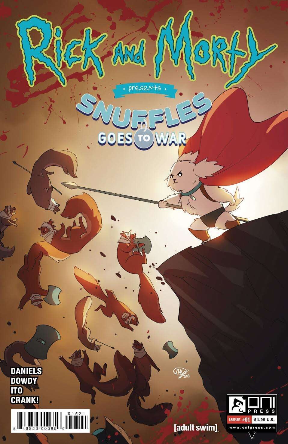 Rick and Morty: Snuffles goes to War #1 cover (official)