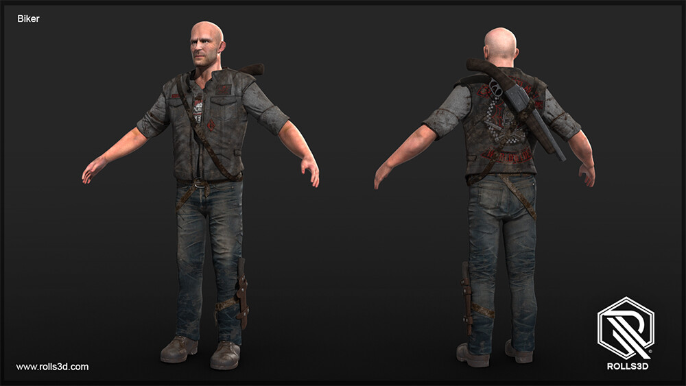 Biker 3D Character