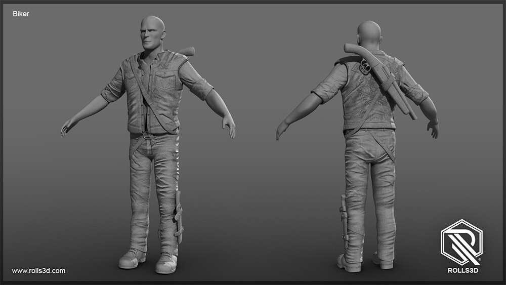 Biker 3D Character