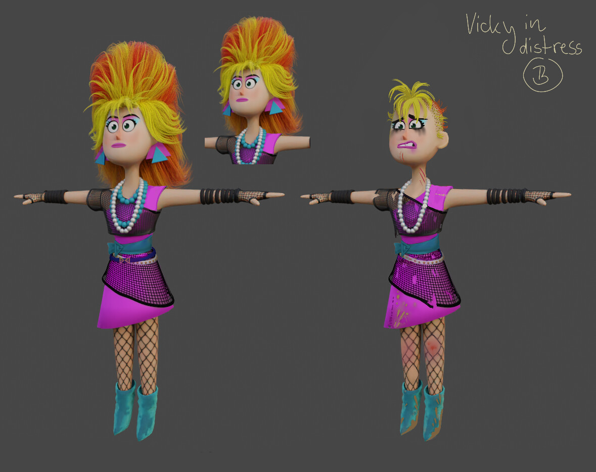 A paintover to explore Vicky in late(r) stages of her life