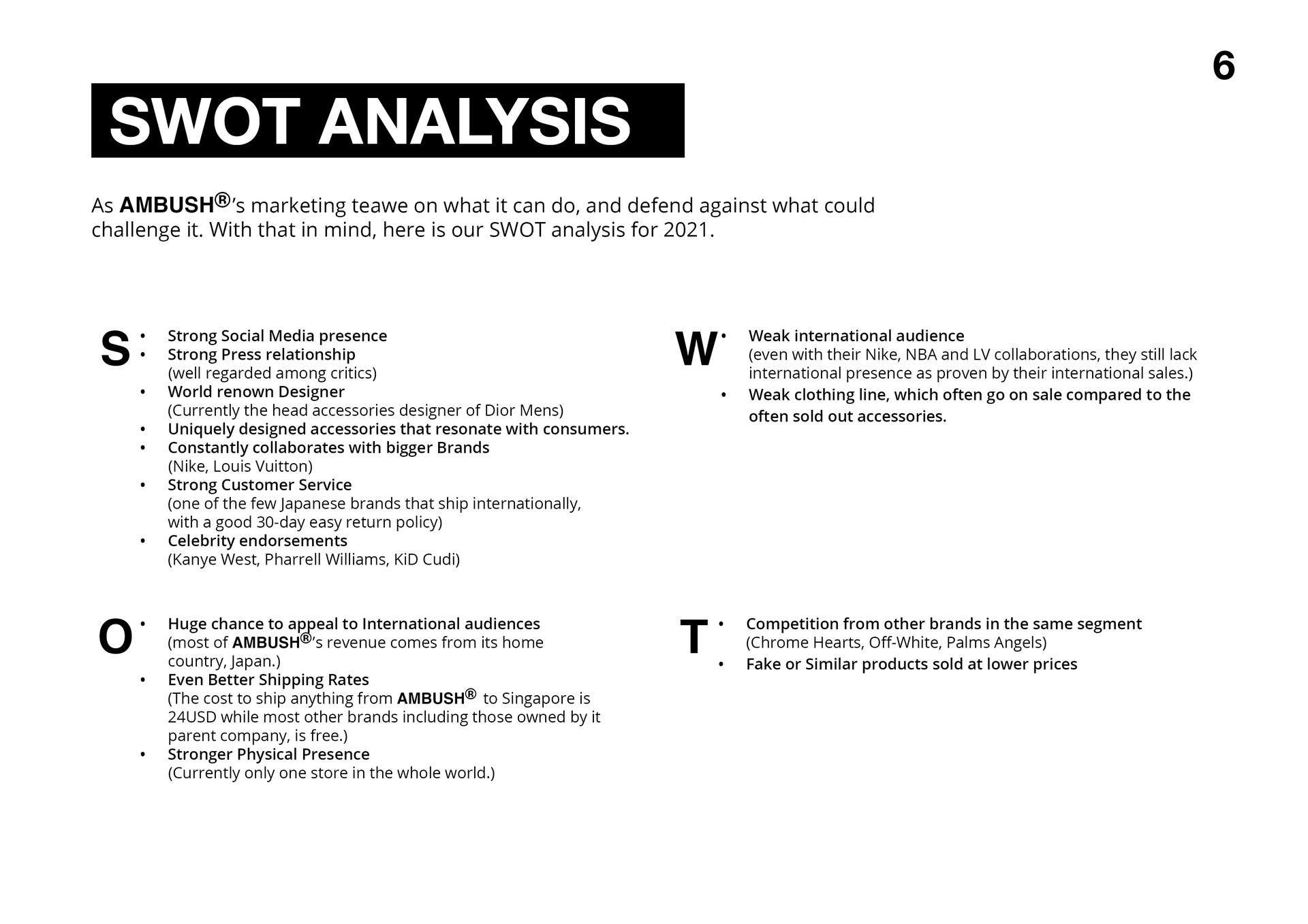 Dior SWOT Analysis [classic]