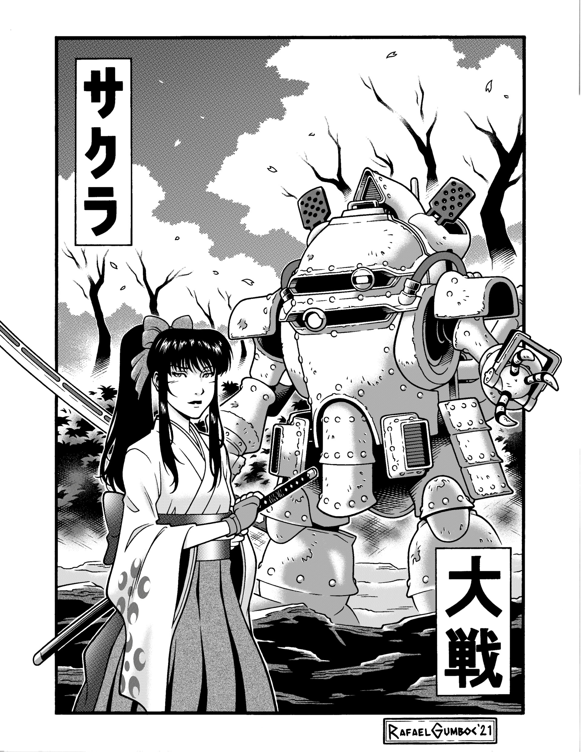 Rafael Gumboc - Sakura Wars' Sakura Shinguji with her Koubu