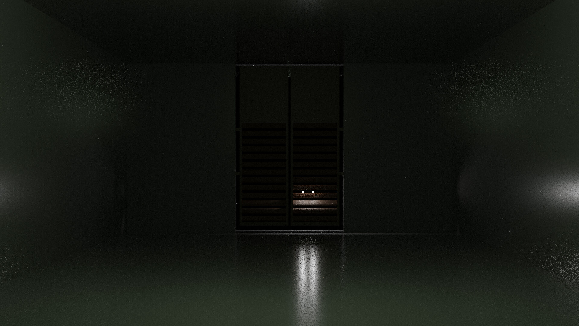 empty dark closet