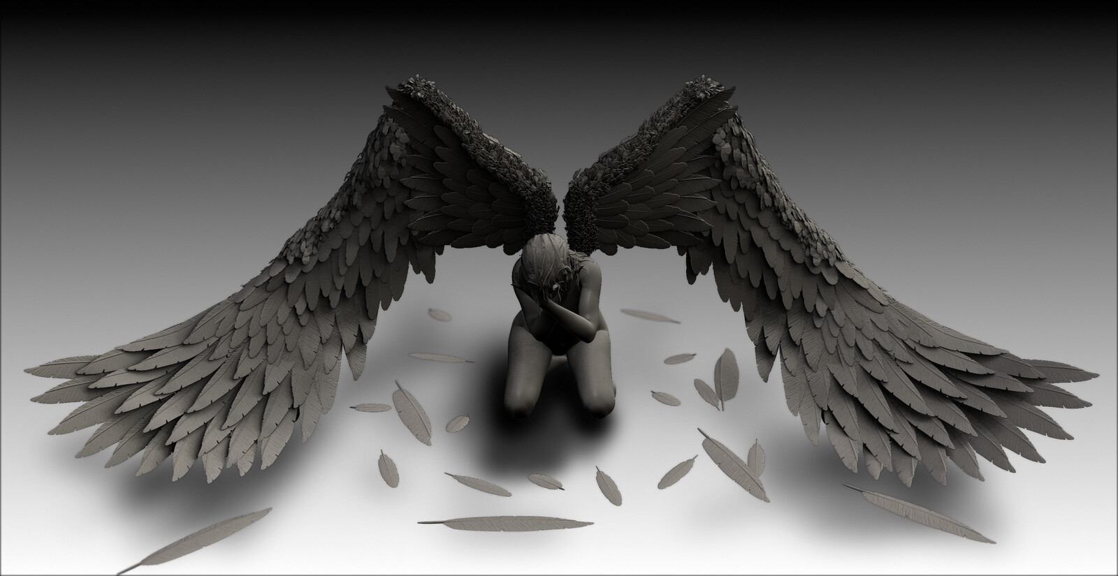 Bound by Regret: The Exiled Angel's Lament