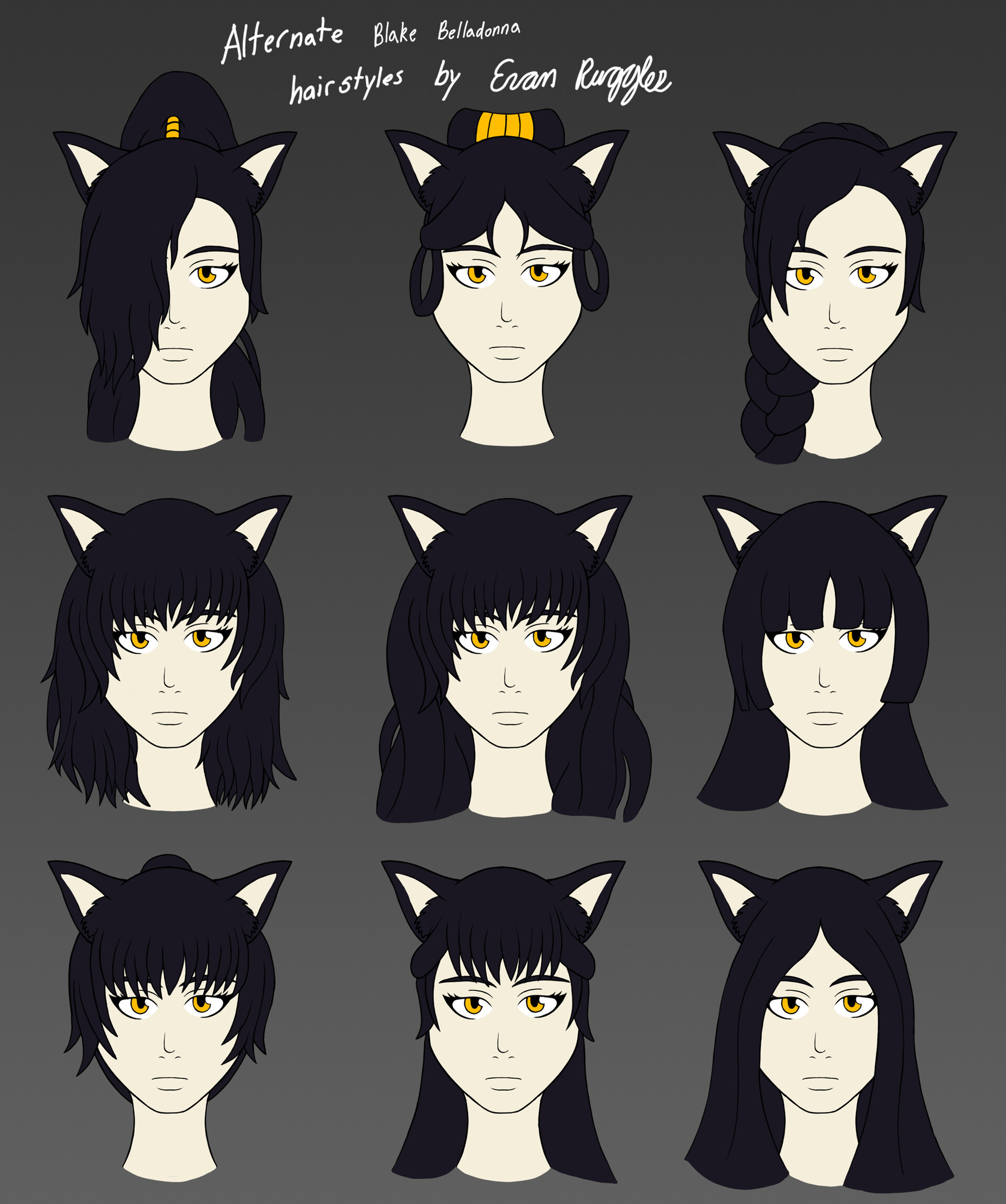 Evan Ruggles - Team RWBY Alternate Hairstyles