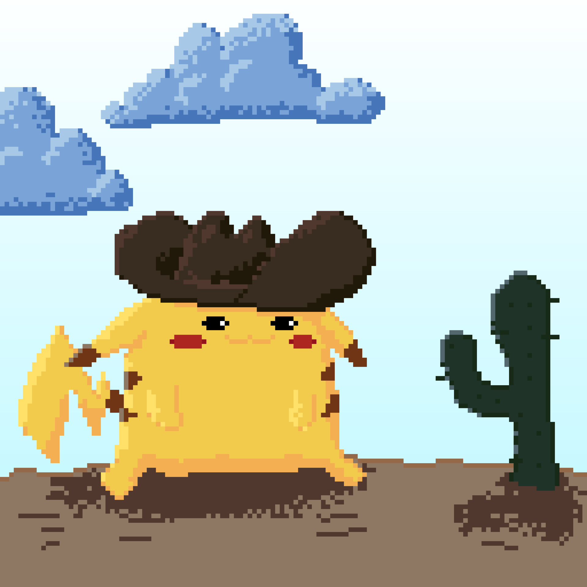 derpy pikachu - clud pixel art
