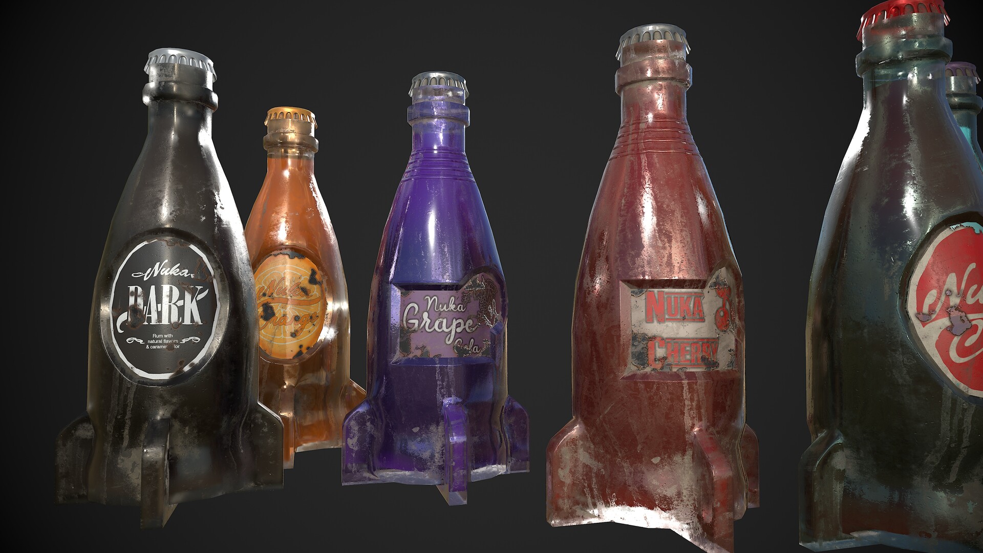 Fallout Nuka Cola Set van 4 Glazen - Planet Fantasy