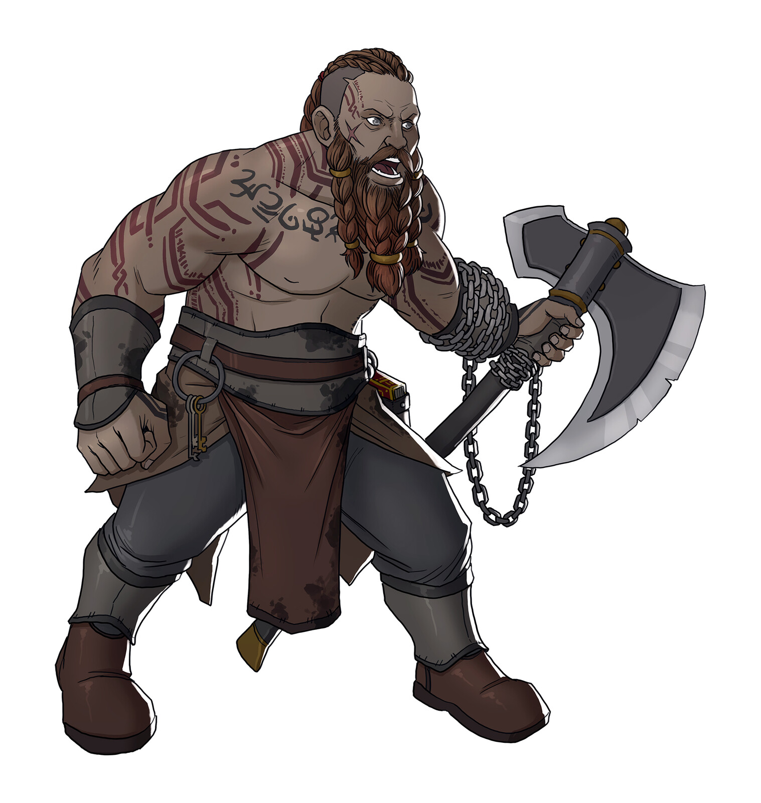 Dulrak Ironcrusher, Dwarf Barbarian.