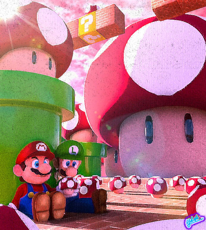 ArtStation MARIO HIGH ON MUSHROOMS