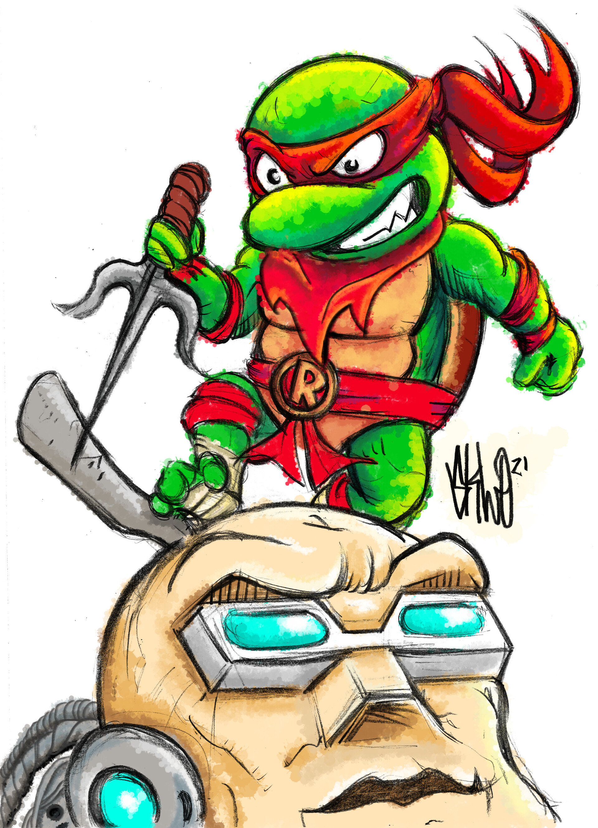 ArtStation - FAN ART - Raph - TMNT - Ninja Turtles
