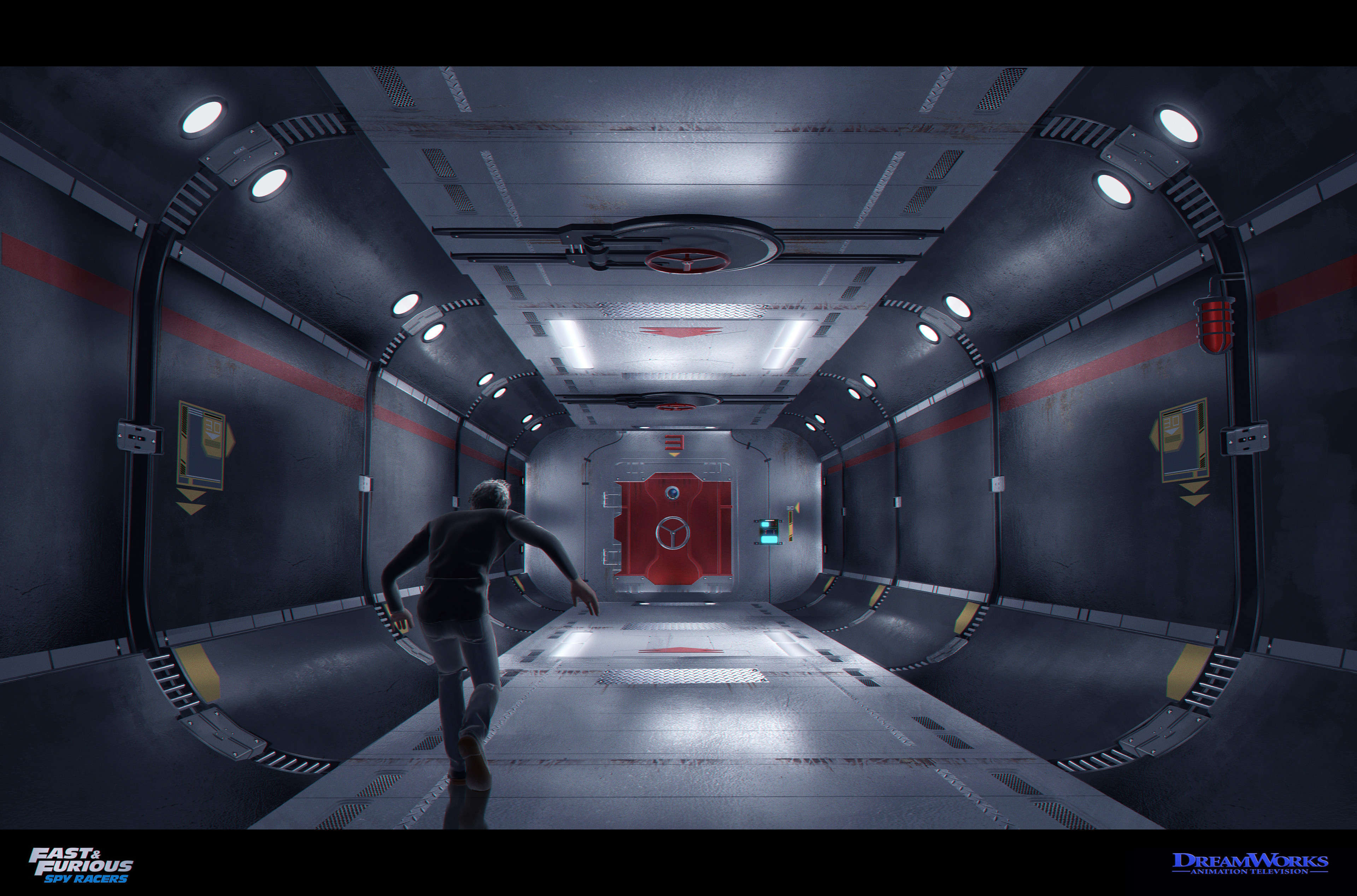 Interior hallway concept for the underwater base. Huge props to Ronaldo Mei for designing the rest of this area.