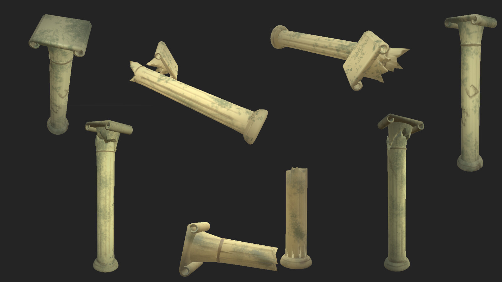 I created these pillars to decorate and to hold up the platforms for level 3. 