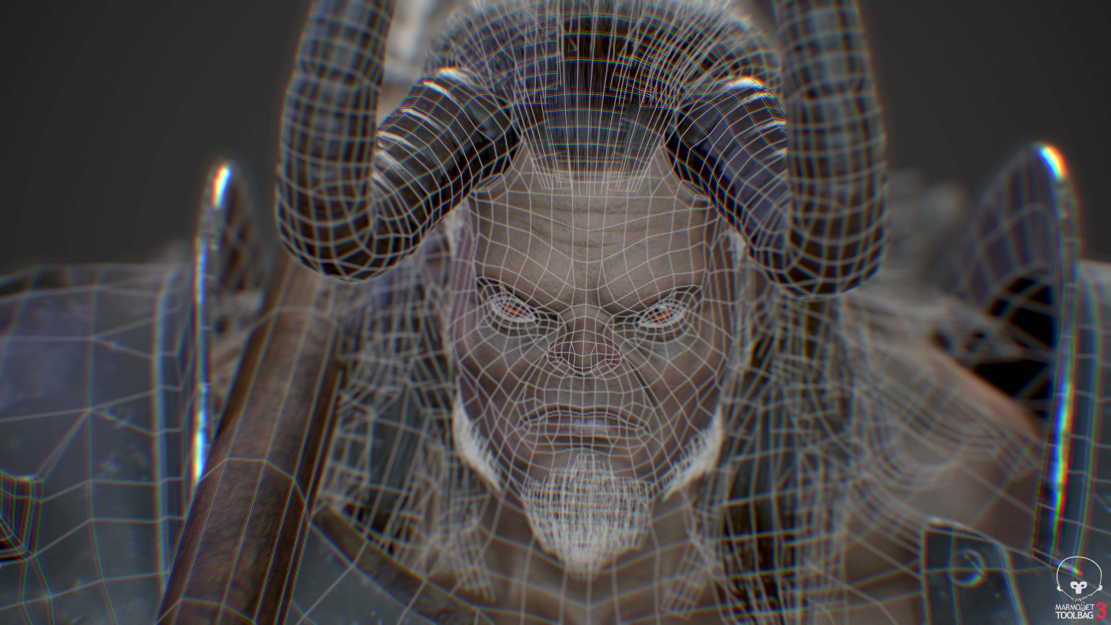 Close up wireframe