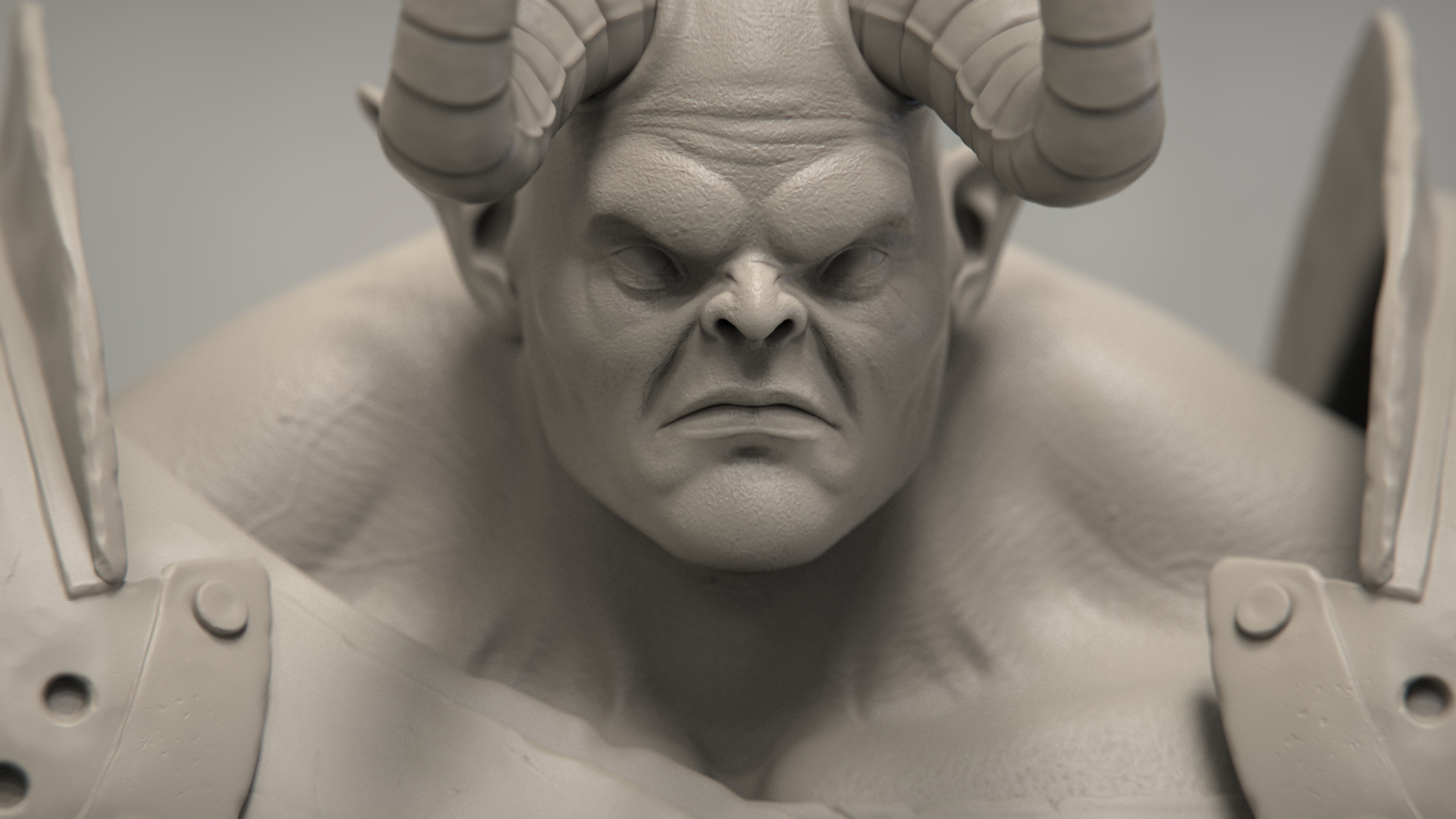 High poly sculpt rendered in Keyshot.