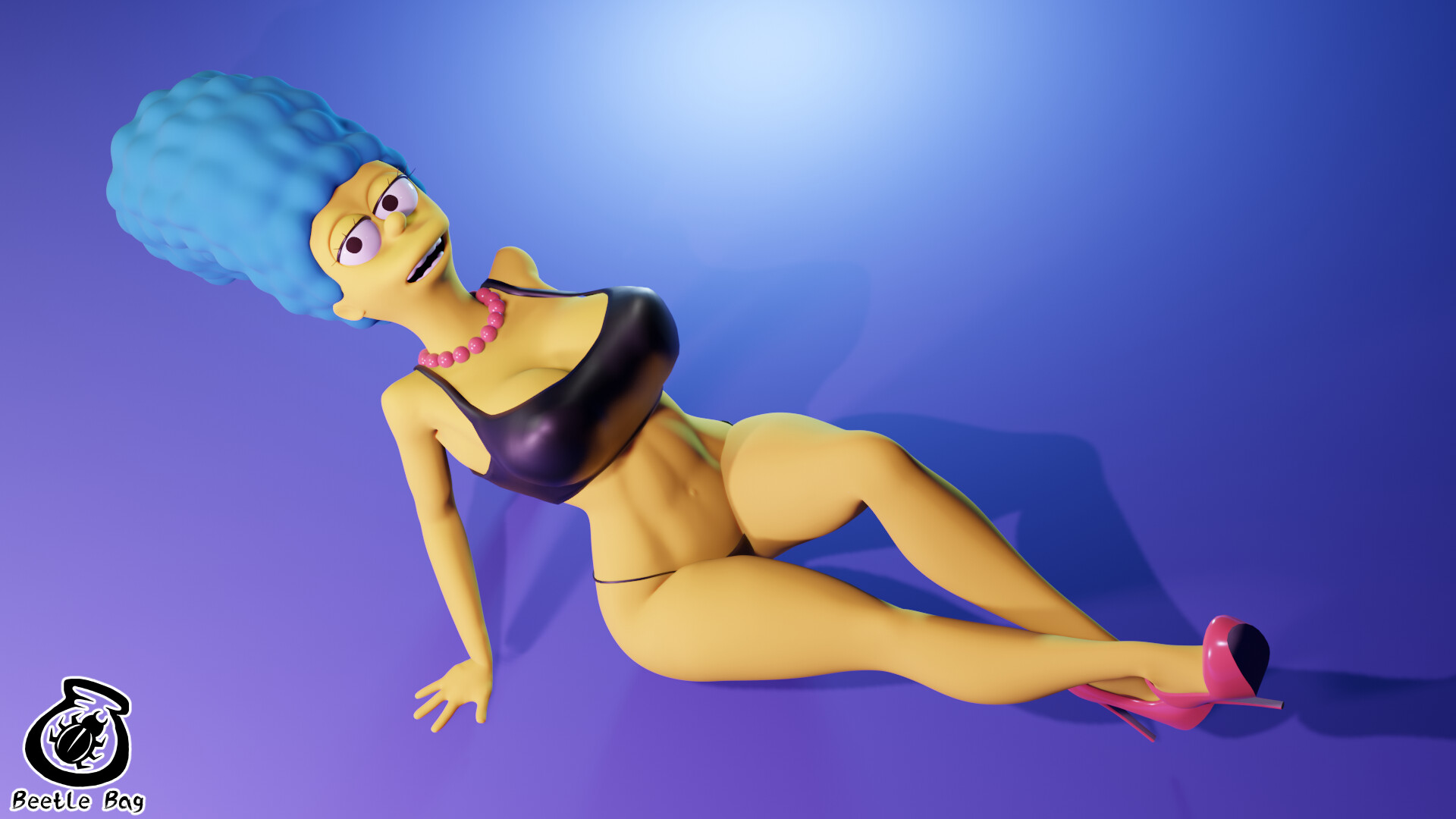 winkel Fraude Tandheelkundig ArtStation - Marge Simpson 3D Pinup