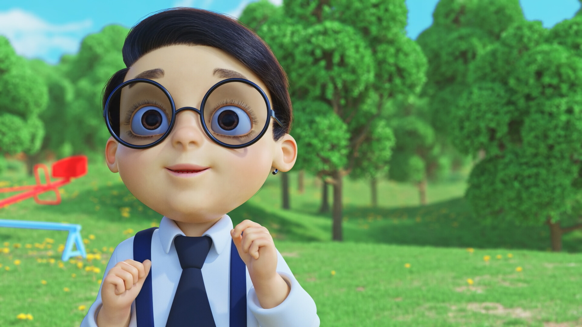 ArtStation - Cartoon Boy with glasses