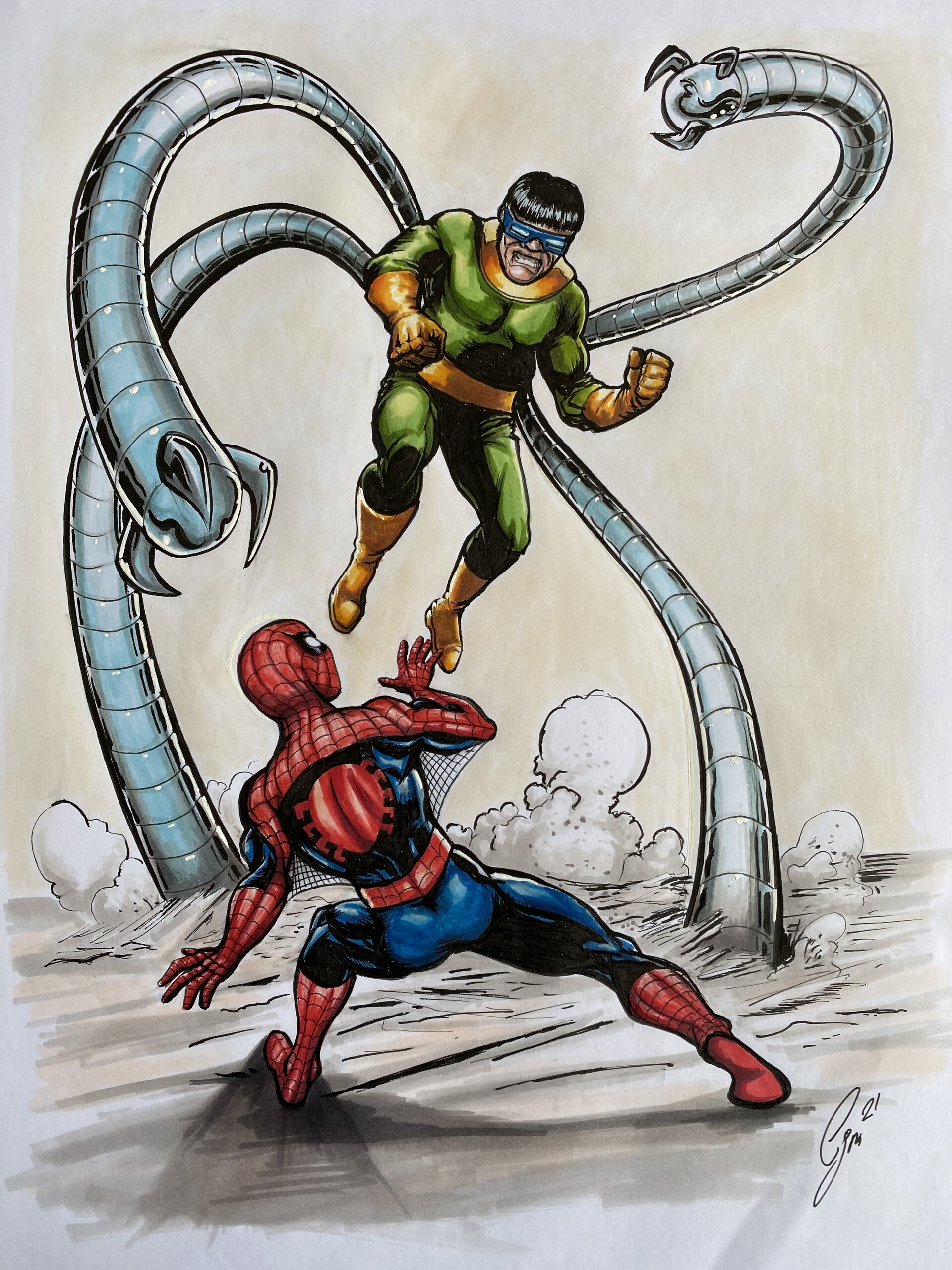 Spider-Man vs Doctor Octopus by Spydraxis