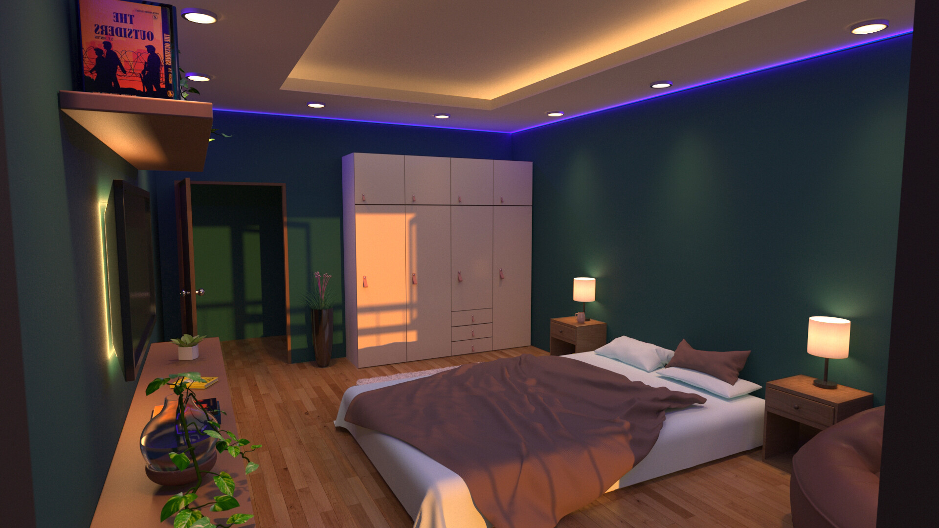 ArtStation - 3d Bedroom Interior Design