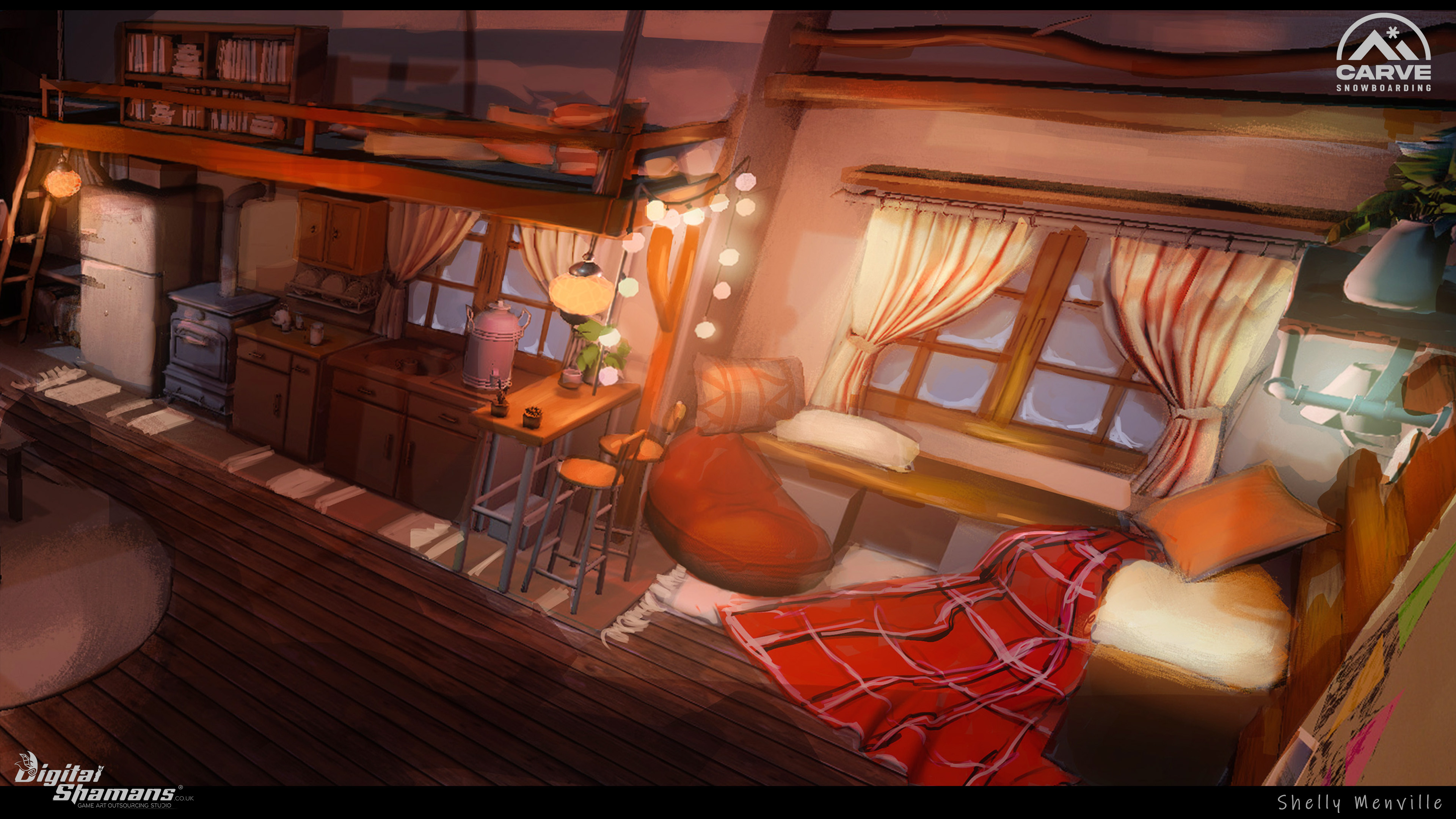 Carve Snowboarding - Cabin - Concept