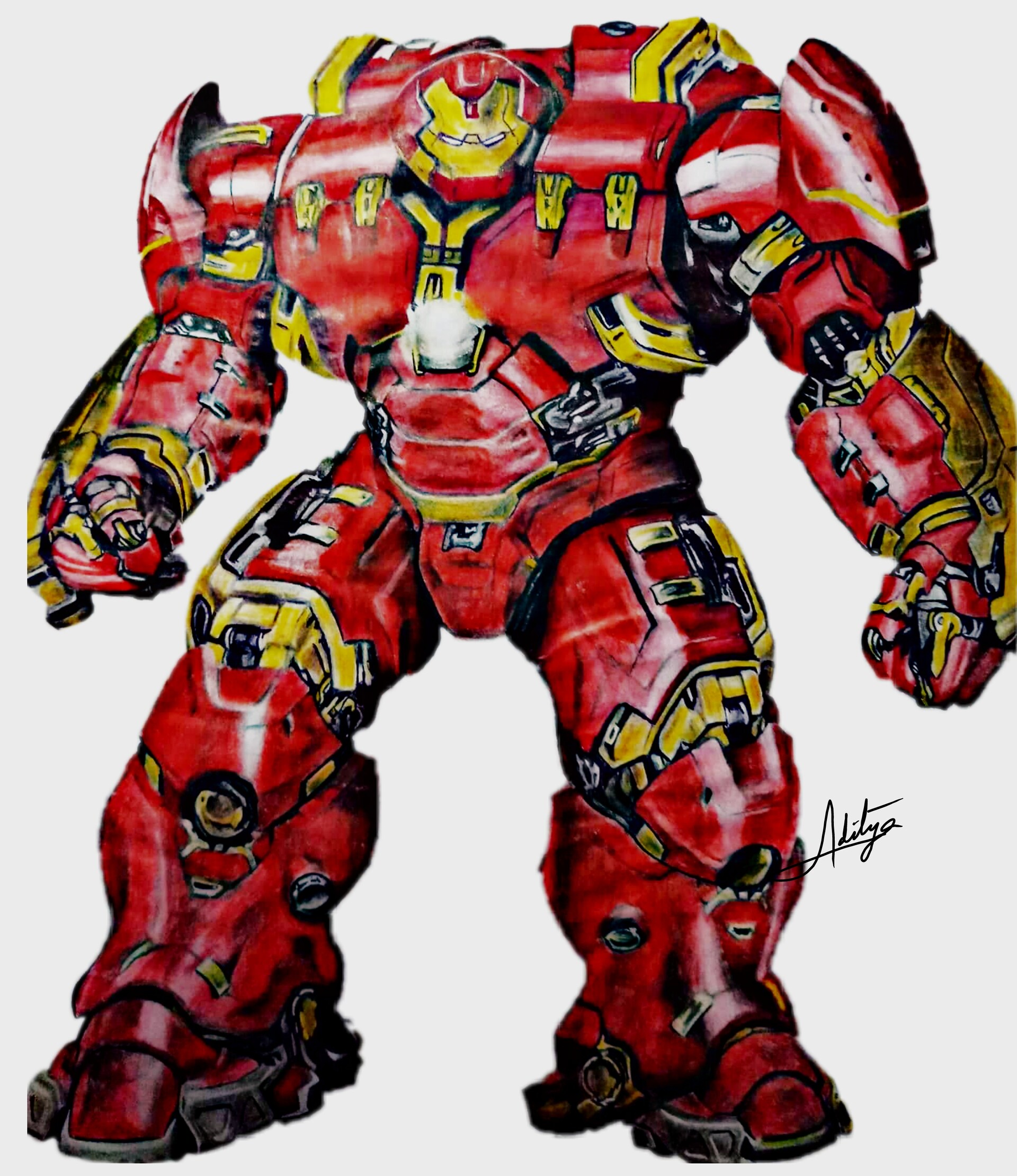 Hulkbuster my first color drawing by EmanHowell on DeviantArt