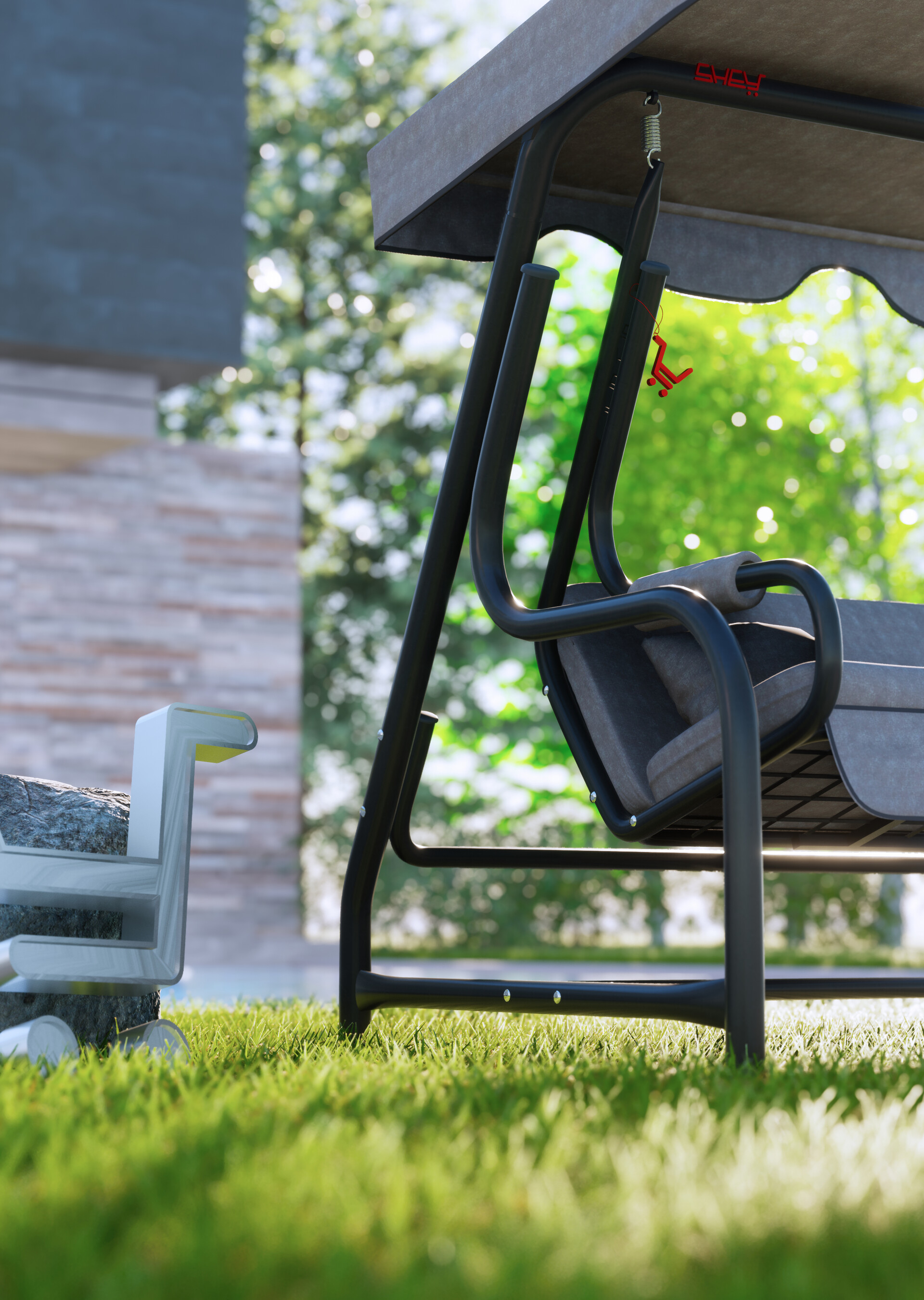 2 seater 2025 garden swing b&m