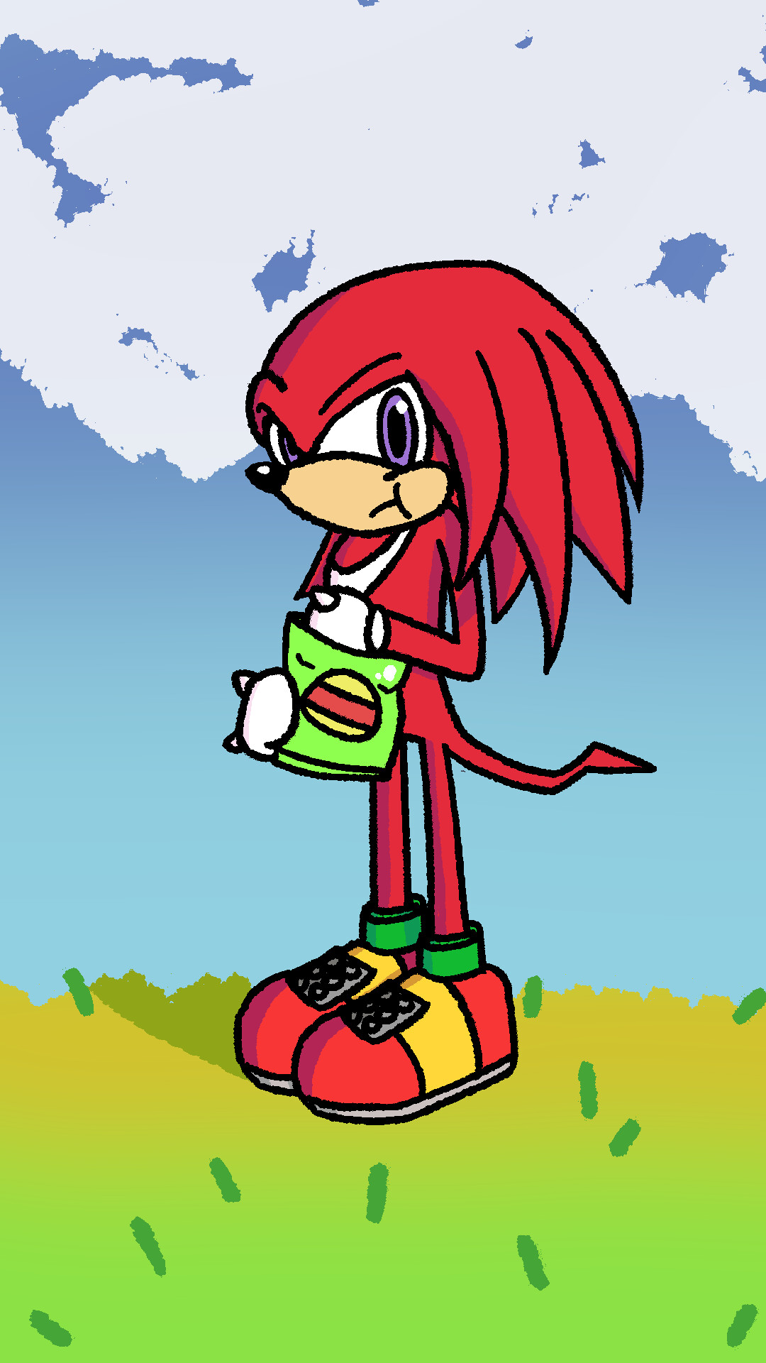 ArtStation Knuckles Eating Chips