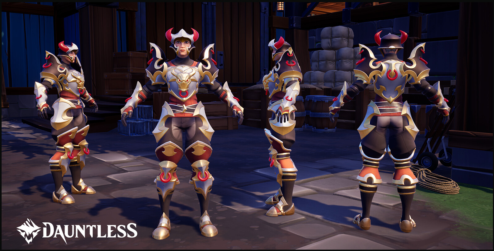 Armor of the First Slayer. LVL 50 Hunt Pass reward for the season of Myth and Legend (Female version shown).