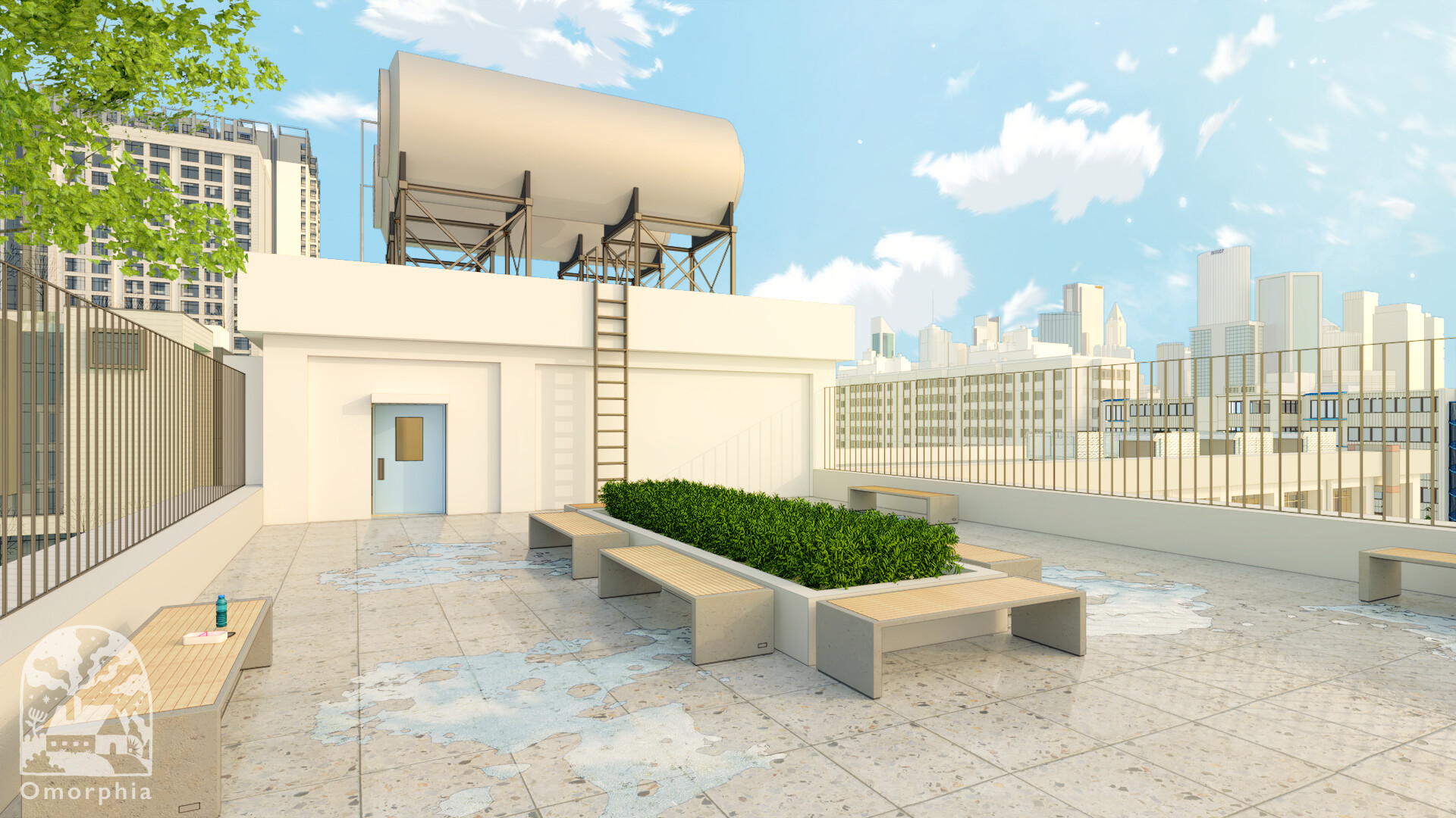 ArtStation - School Rooftop