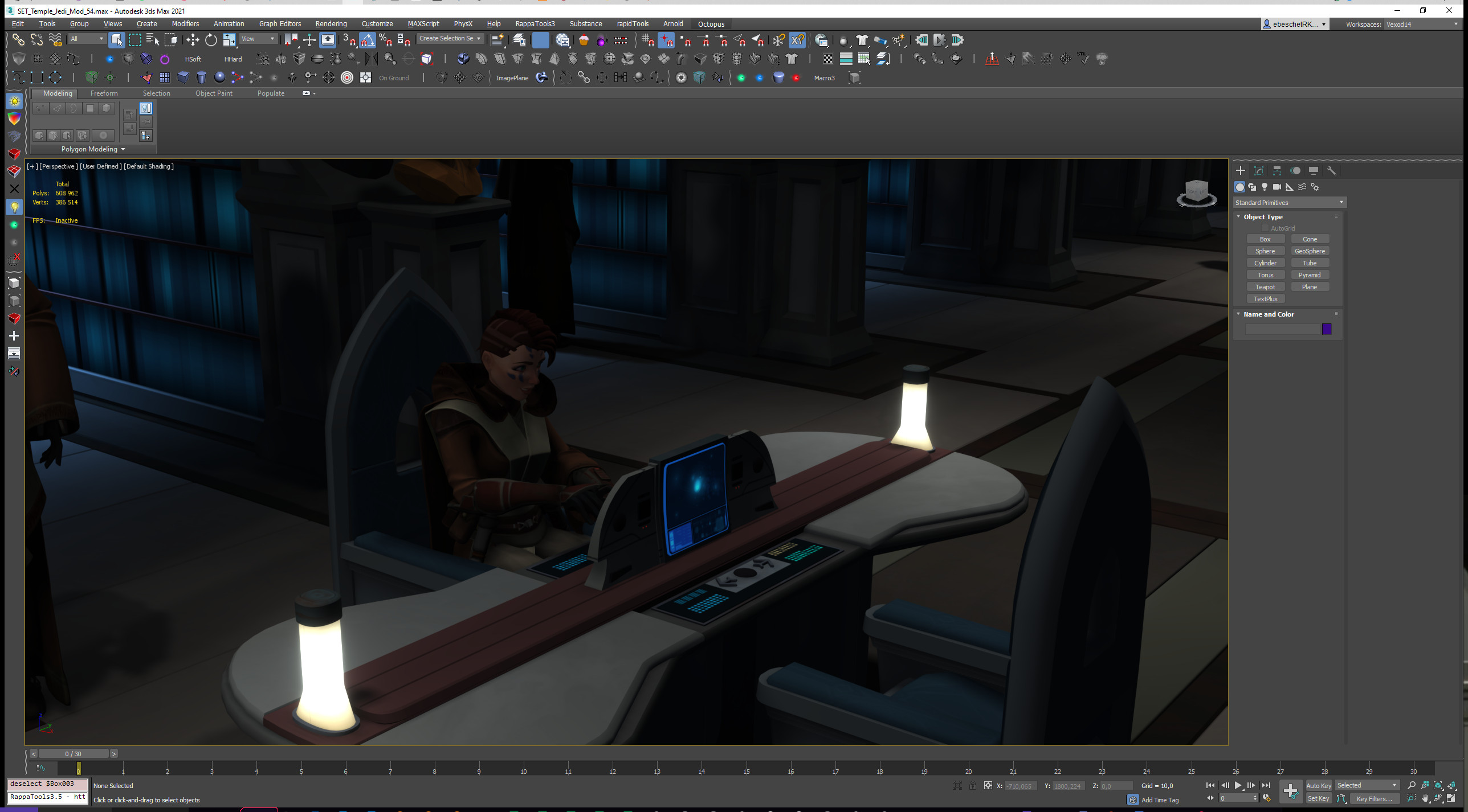 It's getting dark here ! You have the first version of the Archives, I tried to do the whole with one single UVSet. It will probably change a little for the final in-game version. And don't be affraid, of course I will light up this level properly ;)
