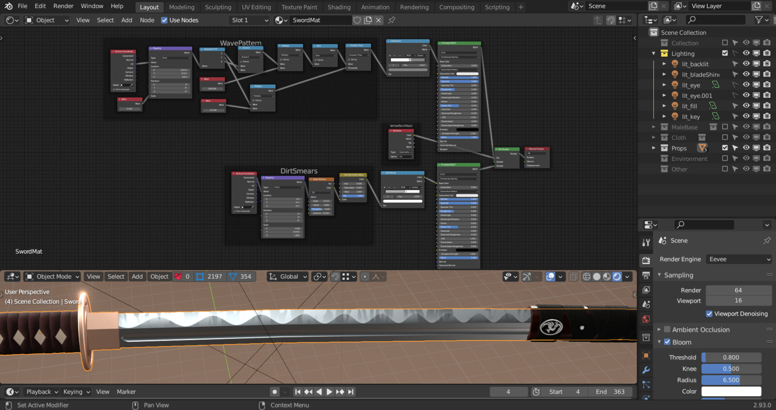 Sword Blade Shader Setup
Kept the details simple