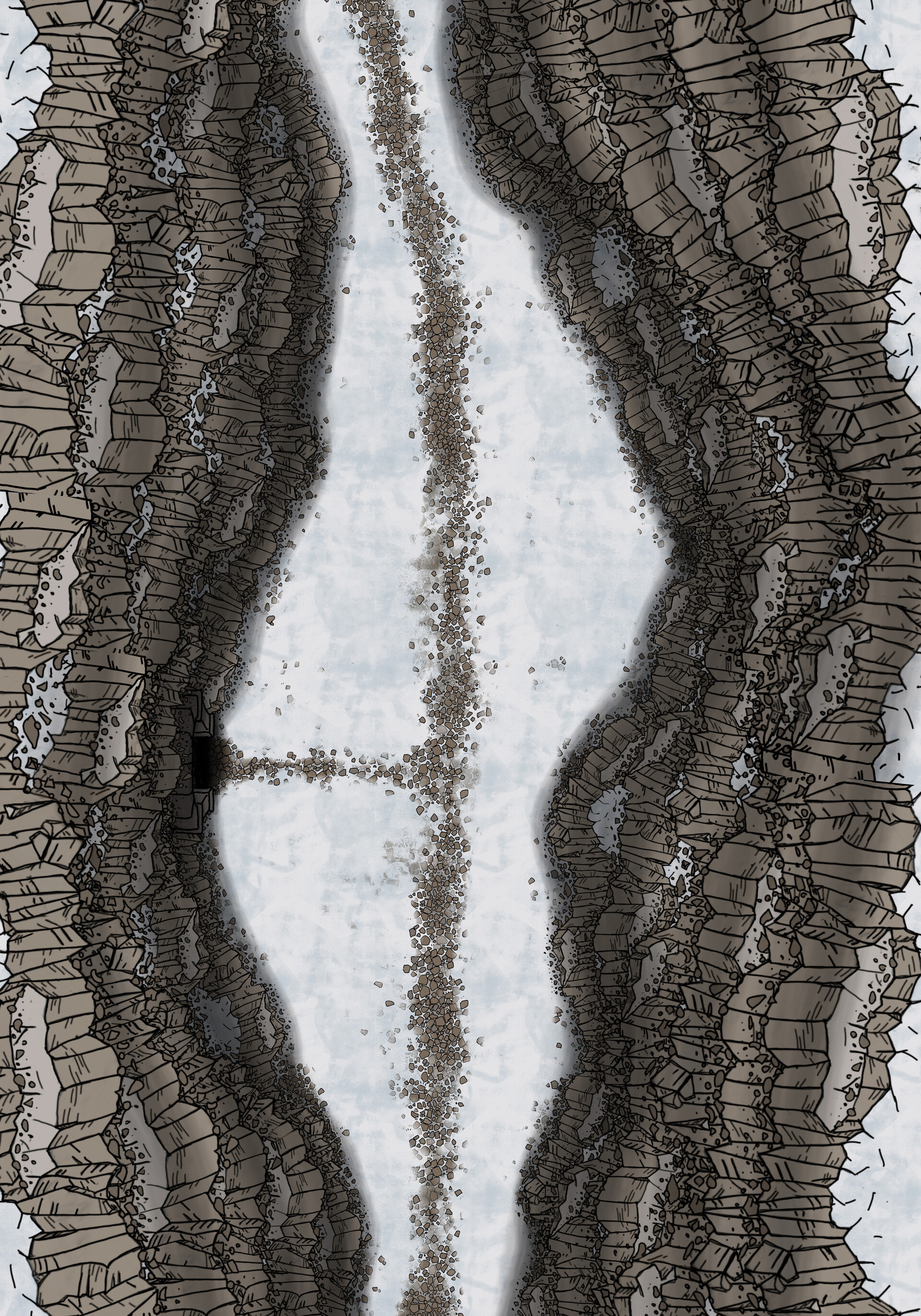 ArtStation - Mountain Pass w/ Dungeon Entry [35 x 50]
