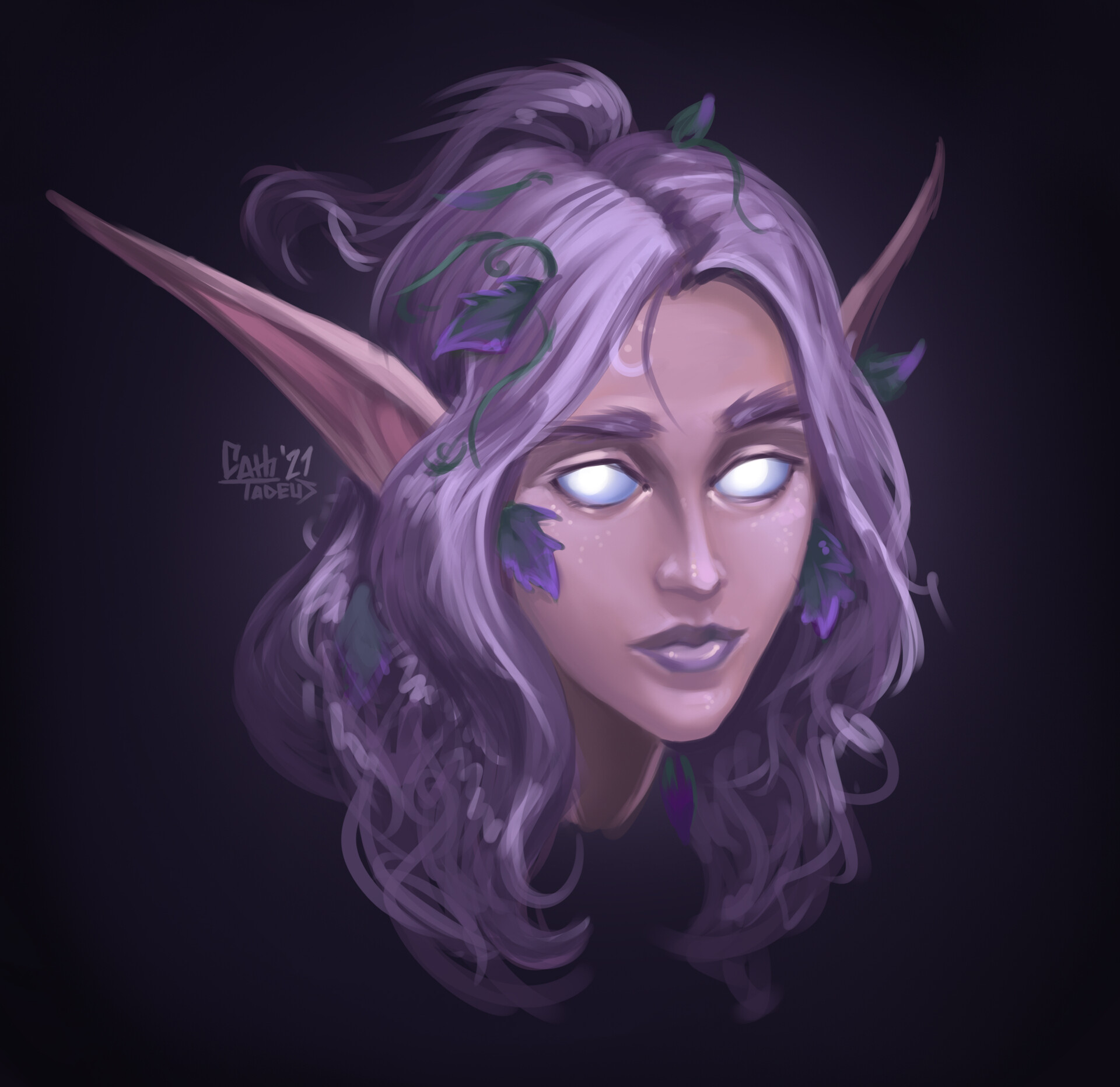 ArtStation - Night Elf portrait