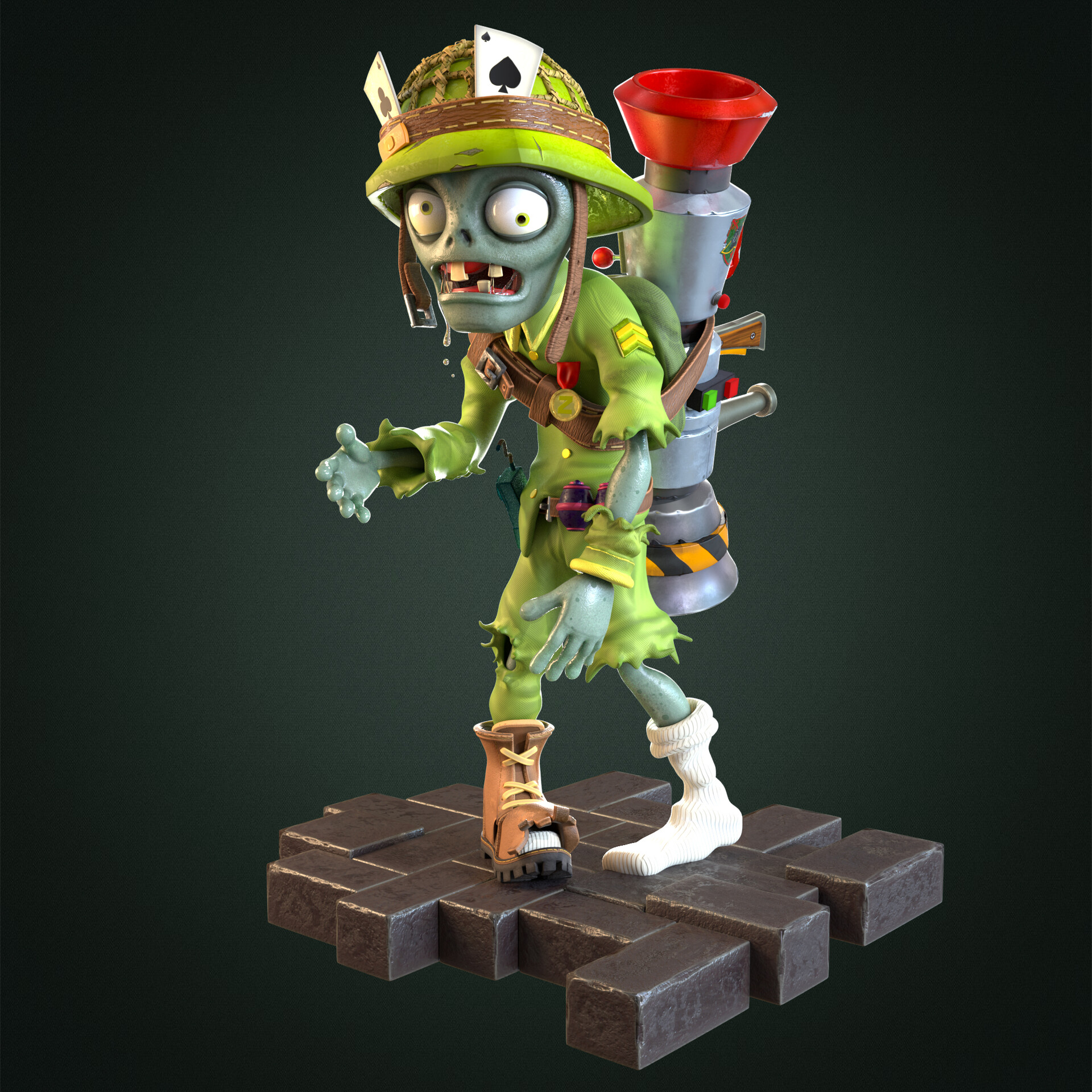 Plants vs. Zombies: Garden Warfare Soldier Zombie and Ghille