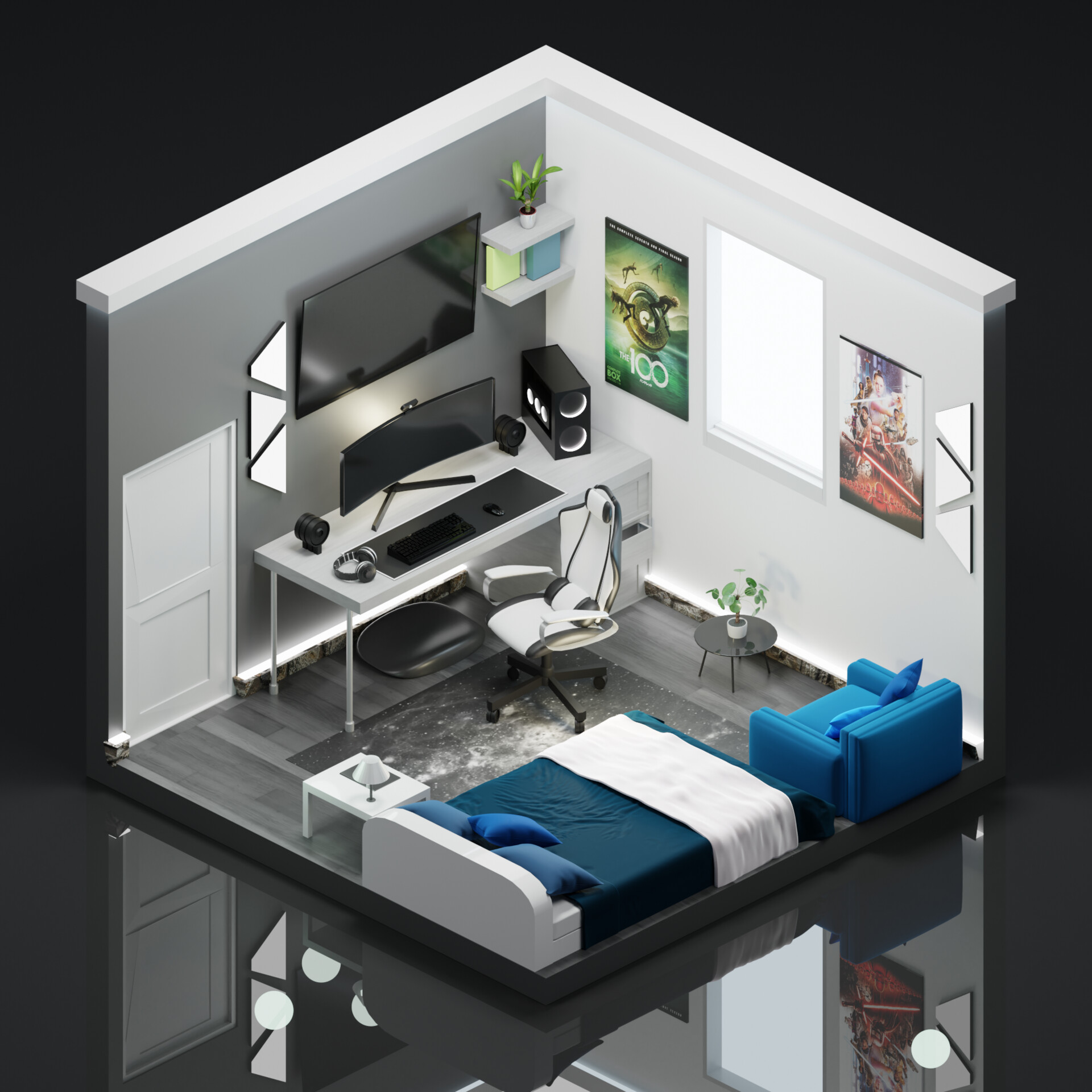 Artstation Isometric Gaming Room